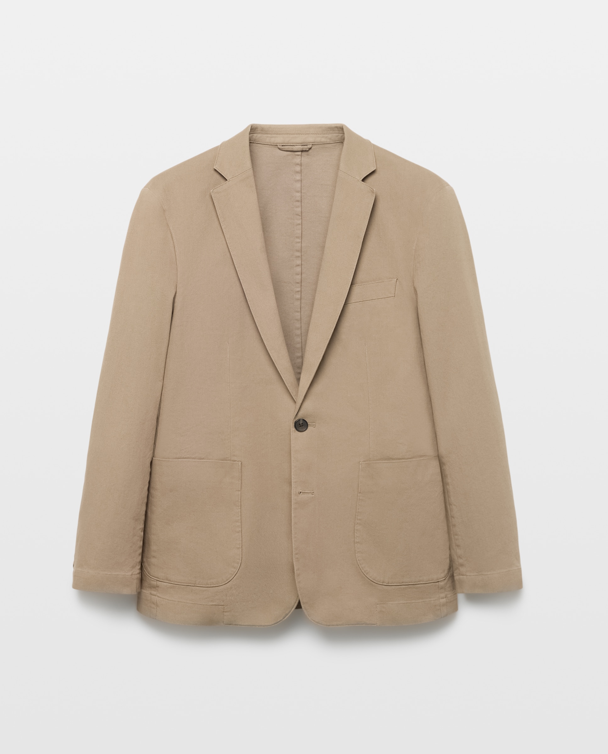 Chaqueta de vestir de hombre con estructura 710 Beige-4