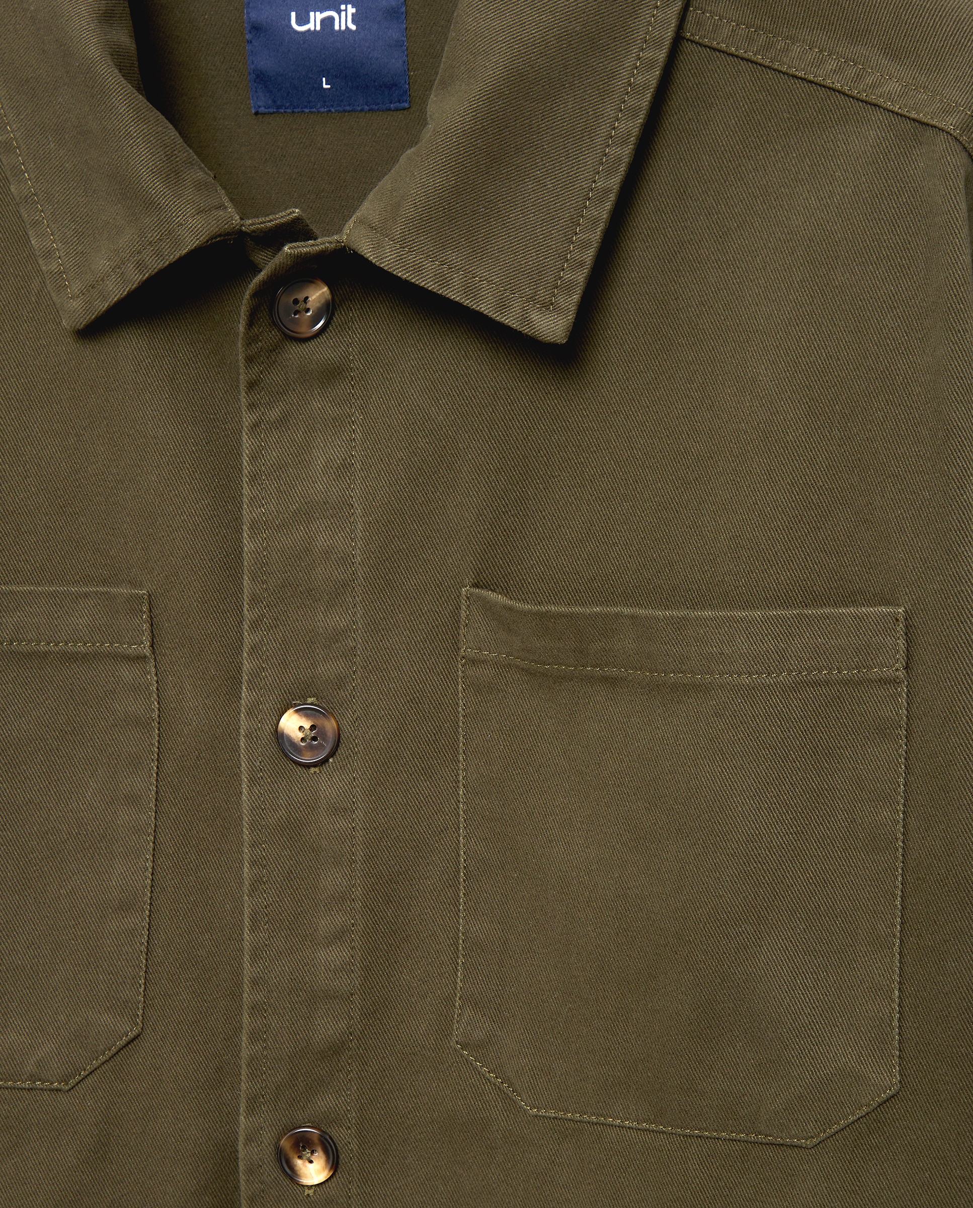 Sobrecamisa hombre efecto lavado 530 Verde oscuro-2