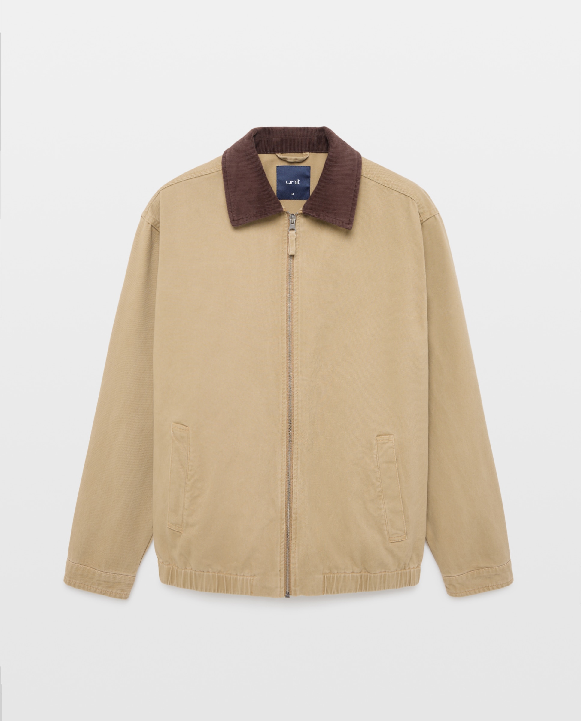 Cazadora hombre algodón efecto lavado 730 Camel-5