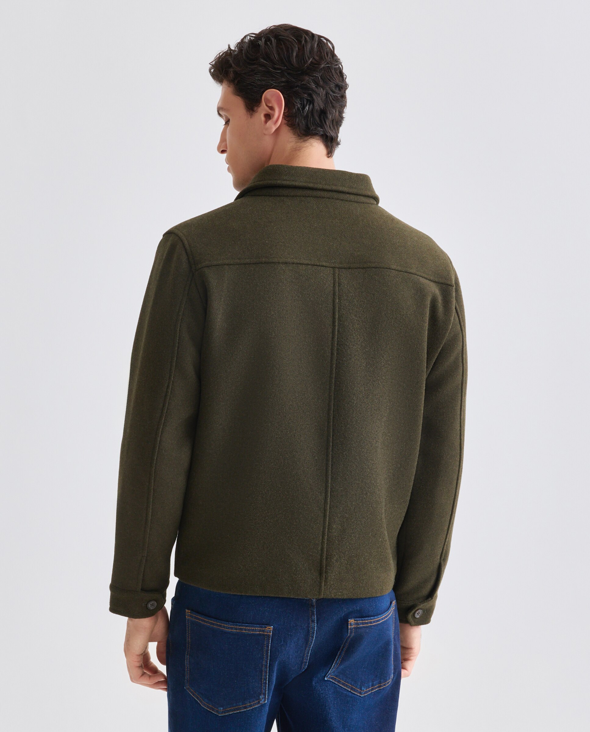 Cazadora hombre paño 580 Musgo-3