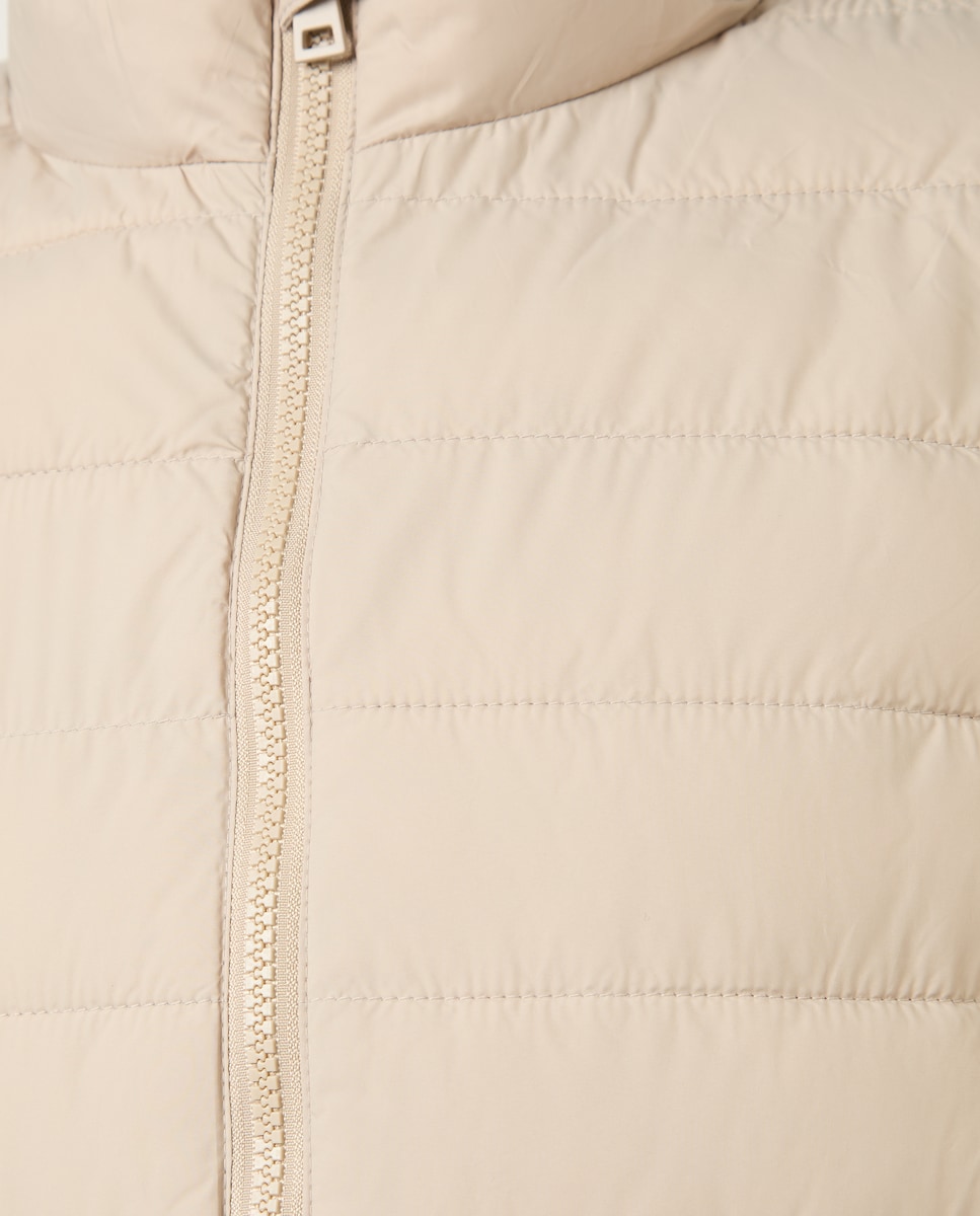 Chaleco hombre ultraligero con relleno reciclado Beige-5