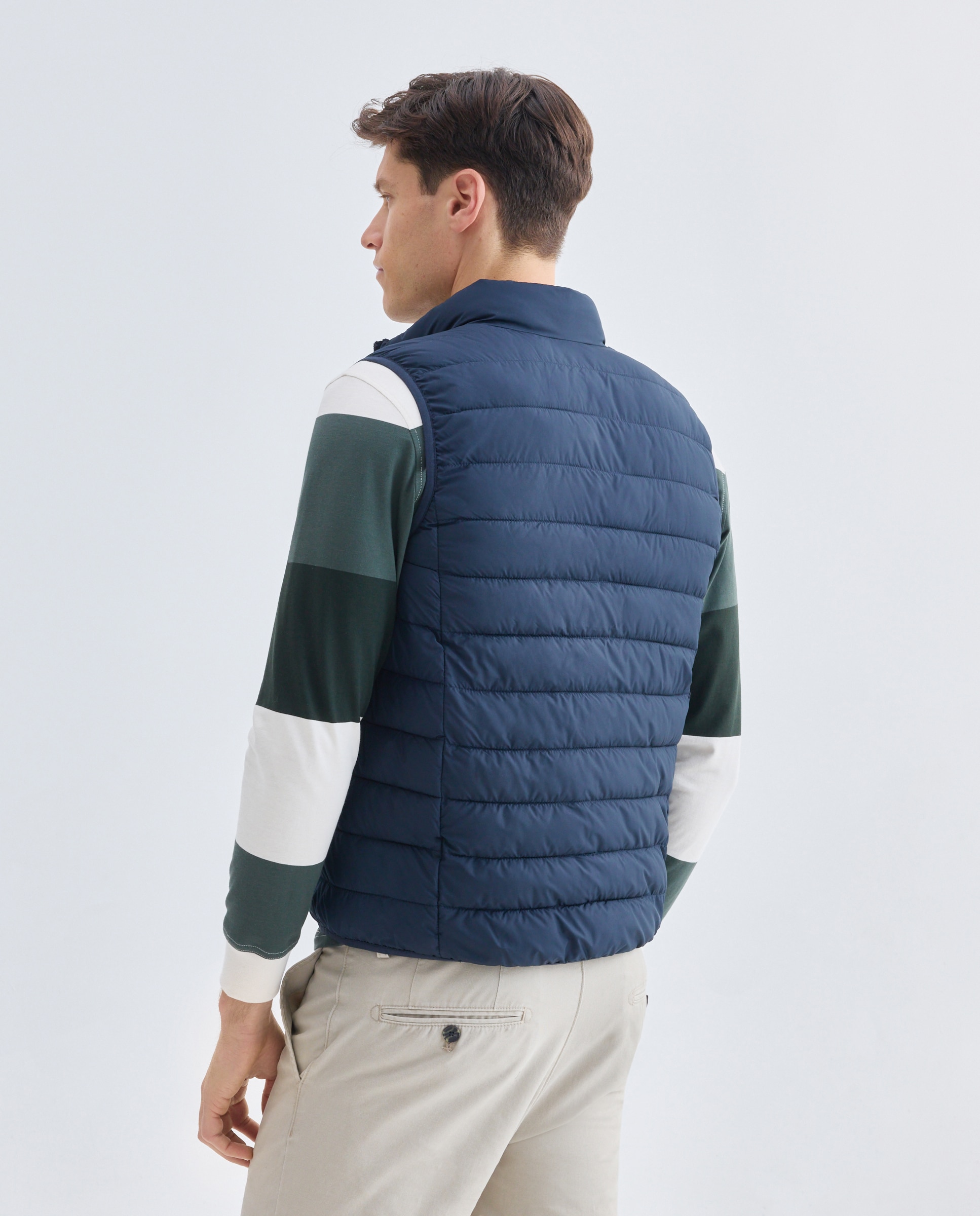 Chaleco hombre ultraligero con relleno reciclado Azul marino-3