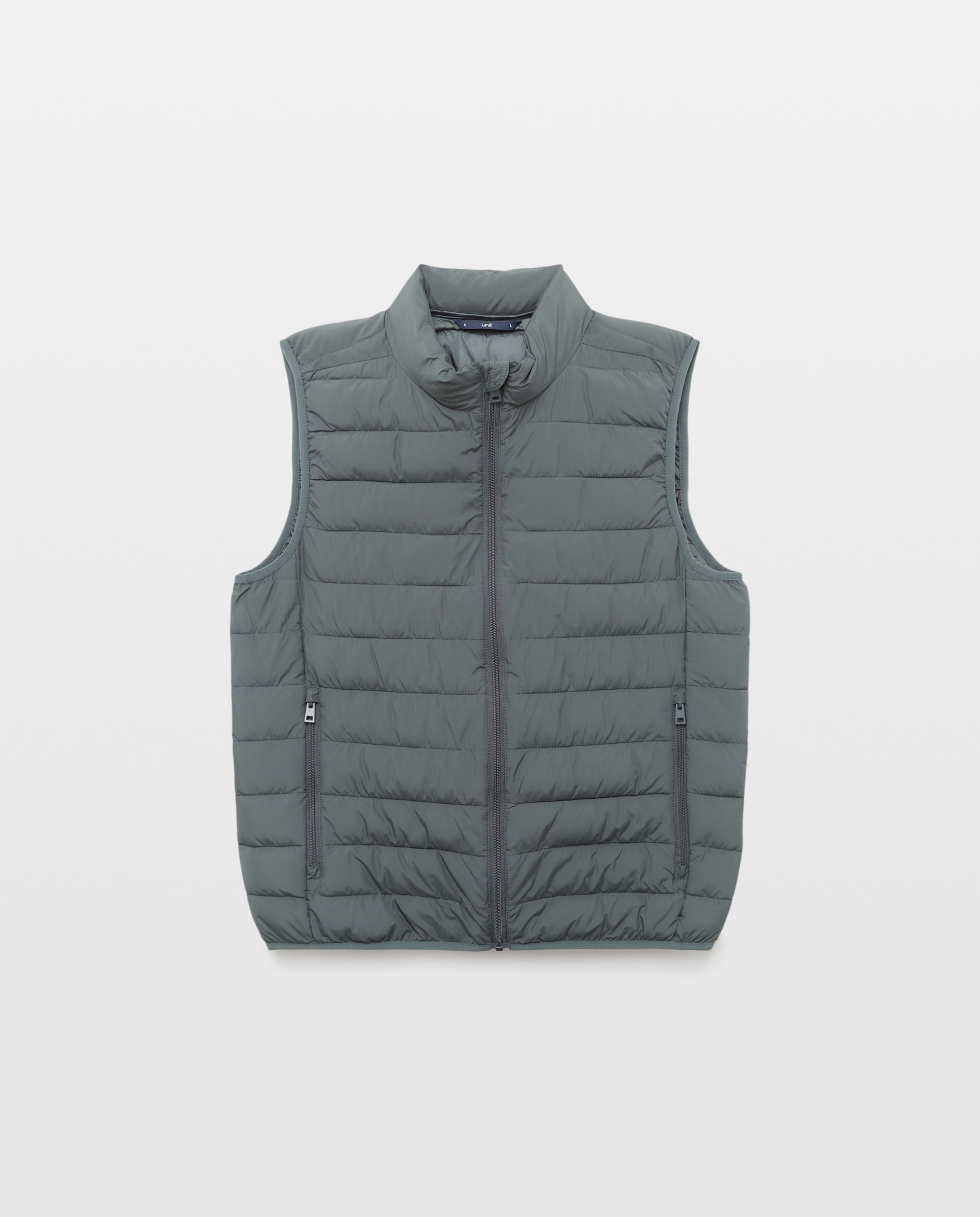 Chaleco hombre ultraligero con relleno reciclado Verde Pato-4