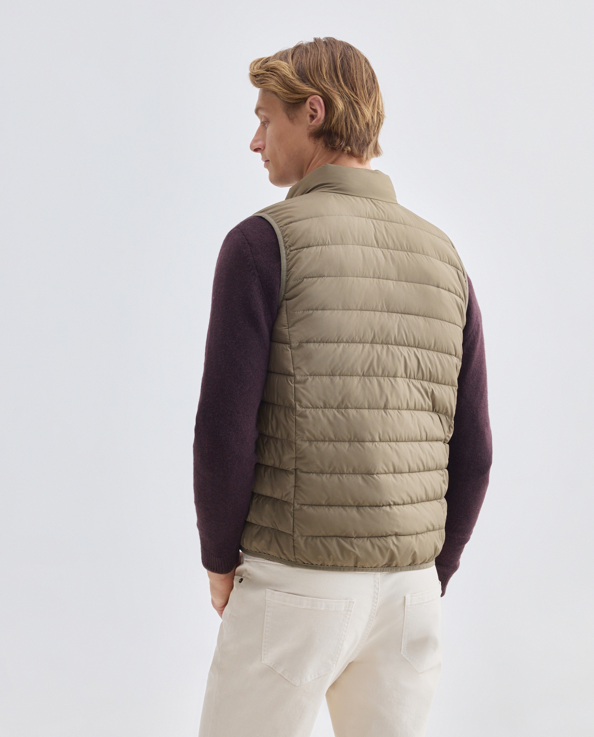 Chaleco hombre ultraligero con relleno reciclado 520 Kaki-3