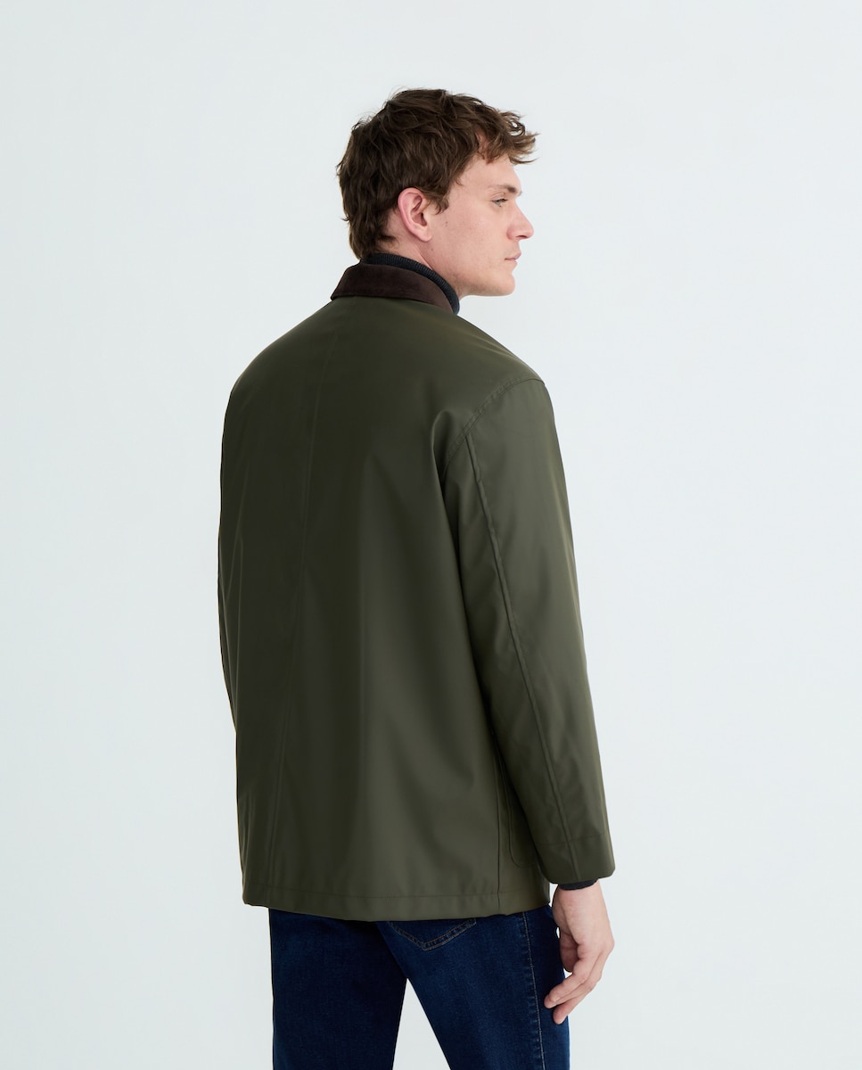 Chaqueta hombre engomada 520 Kaki-3