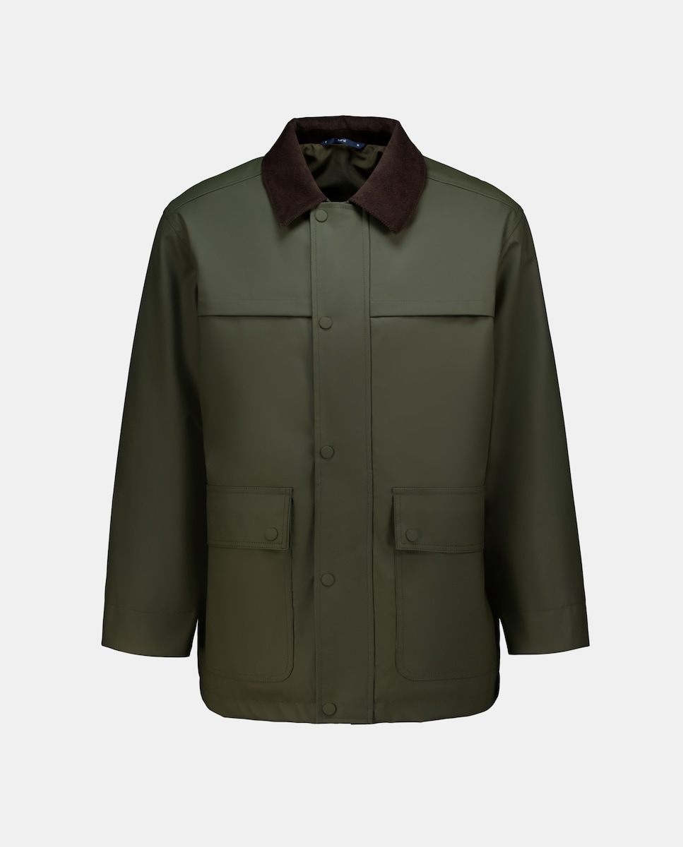 Chaqueta hombre engomada 520 Kaki-4