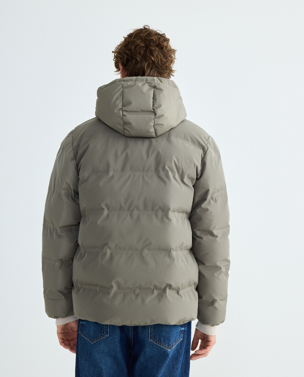 Chaqueta hombre con costuras termoselladas con capucha 510 Verde claro-3