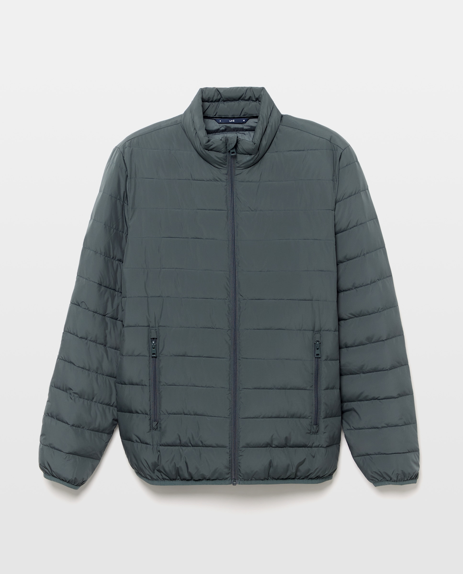 Chaqueta hombre ultraligera con relleno reciclado Verde Pato-4