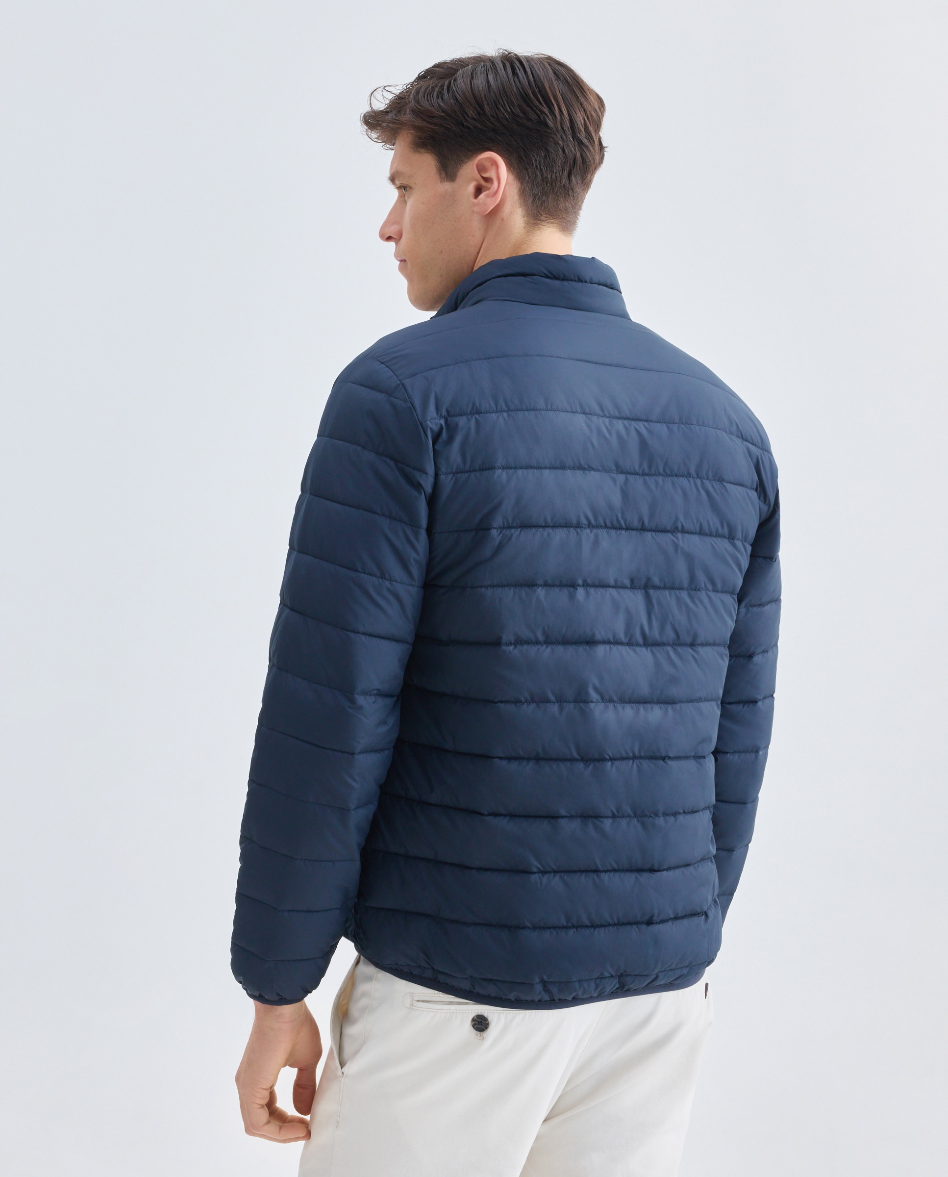Chaqueta hombre ultraligera con relleno reciclado Azul marino-3
