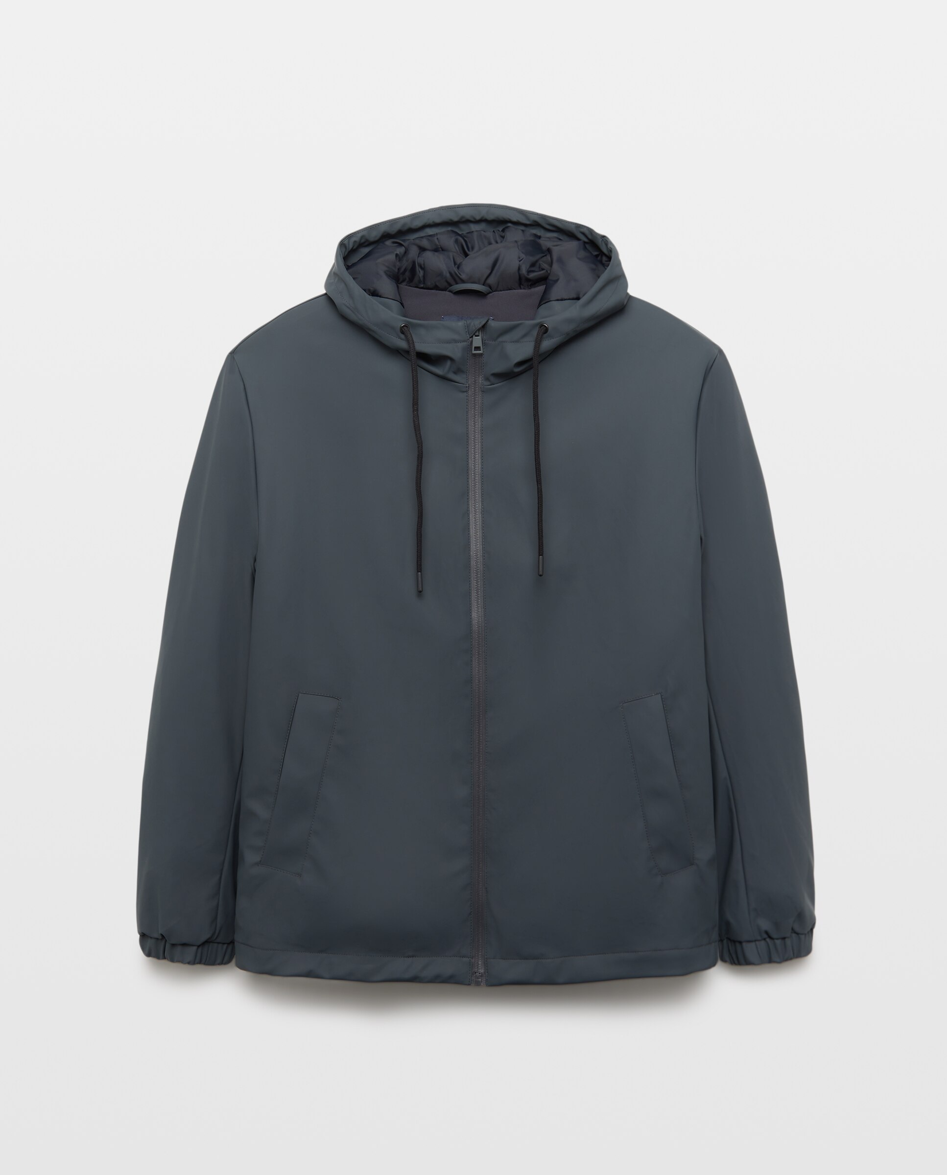 Chaqueta hombre engomada con capucha 471 Índigo-4