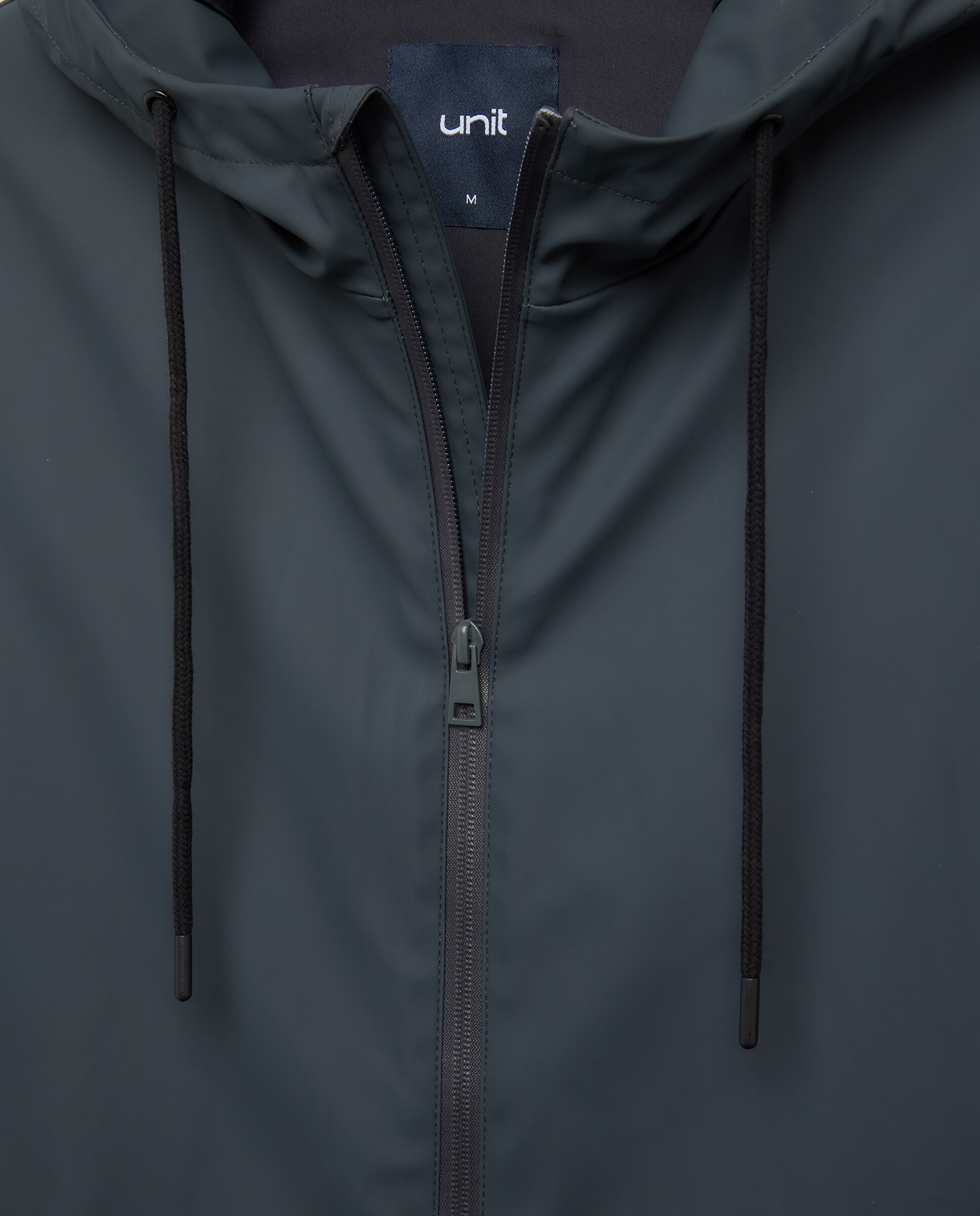 Chaqueta hombre engomada con capucha 471 Índigo-5