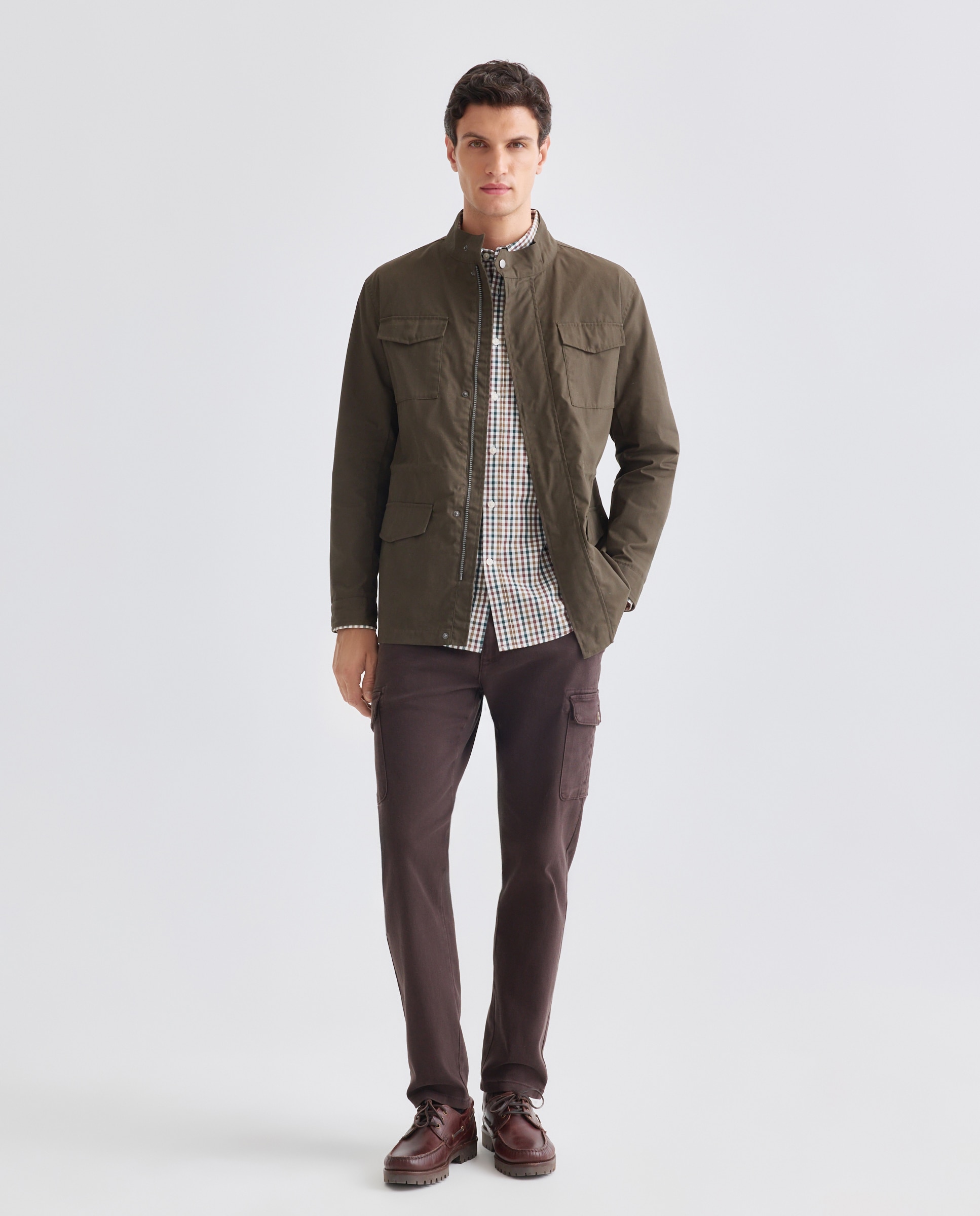Chaqueta hombre sahariana 520 Kaki-2
