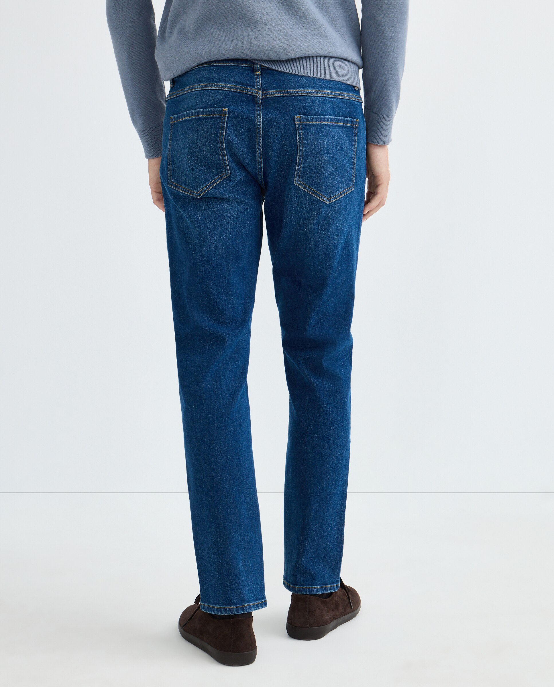 Pantalón vaquero de hombre básico slim fit Azul pálido-3