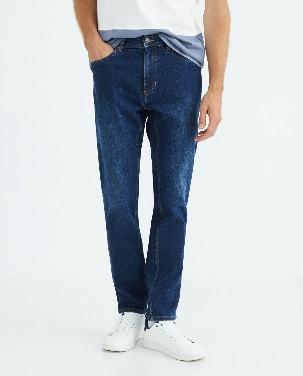 Pantalón vaquero de hombre regular fit Azul Suave-2