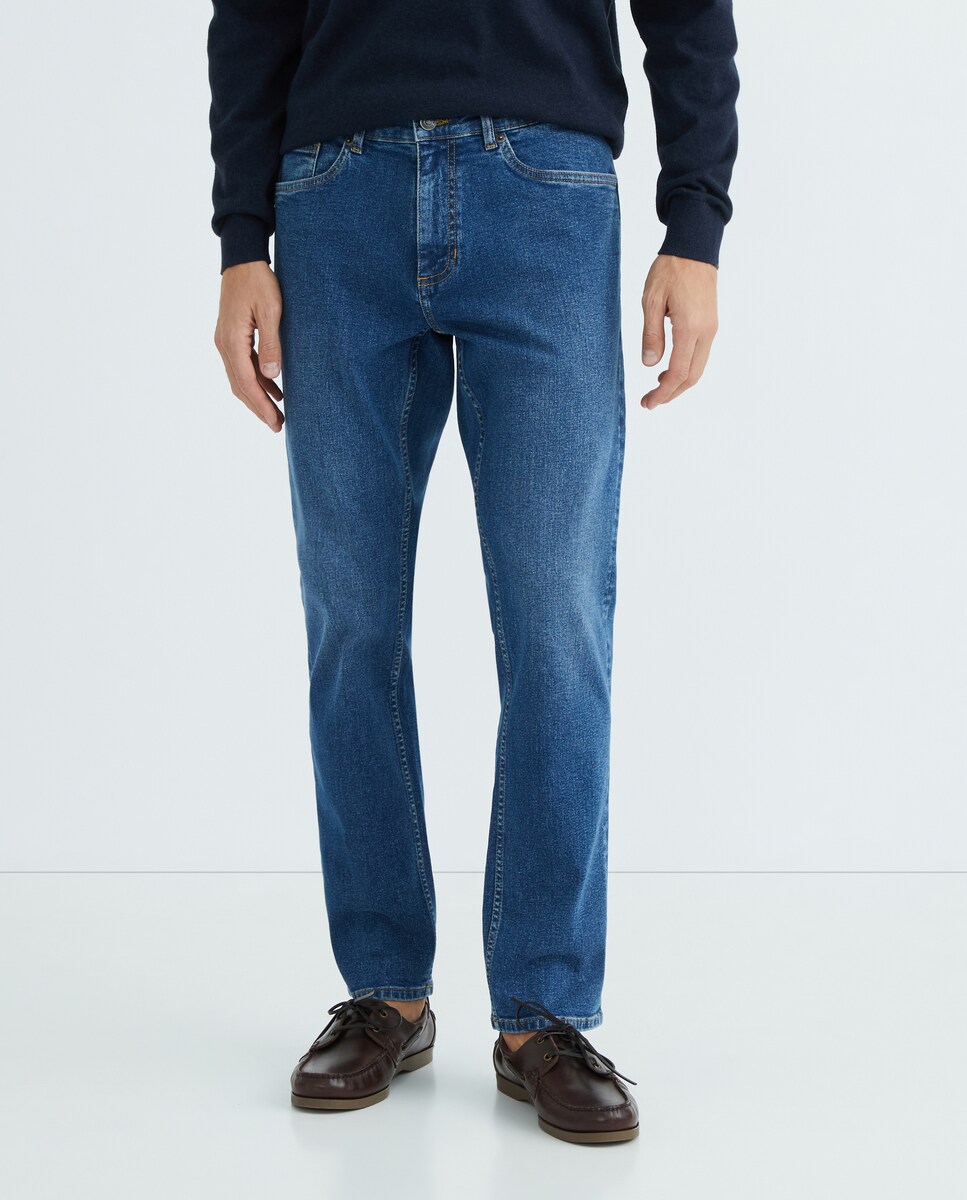 Pantalón vaquero de hombre regular fit Azul pálido-2