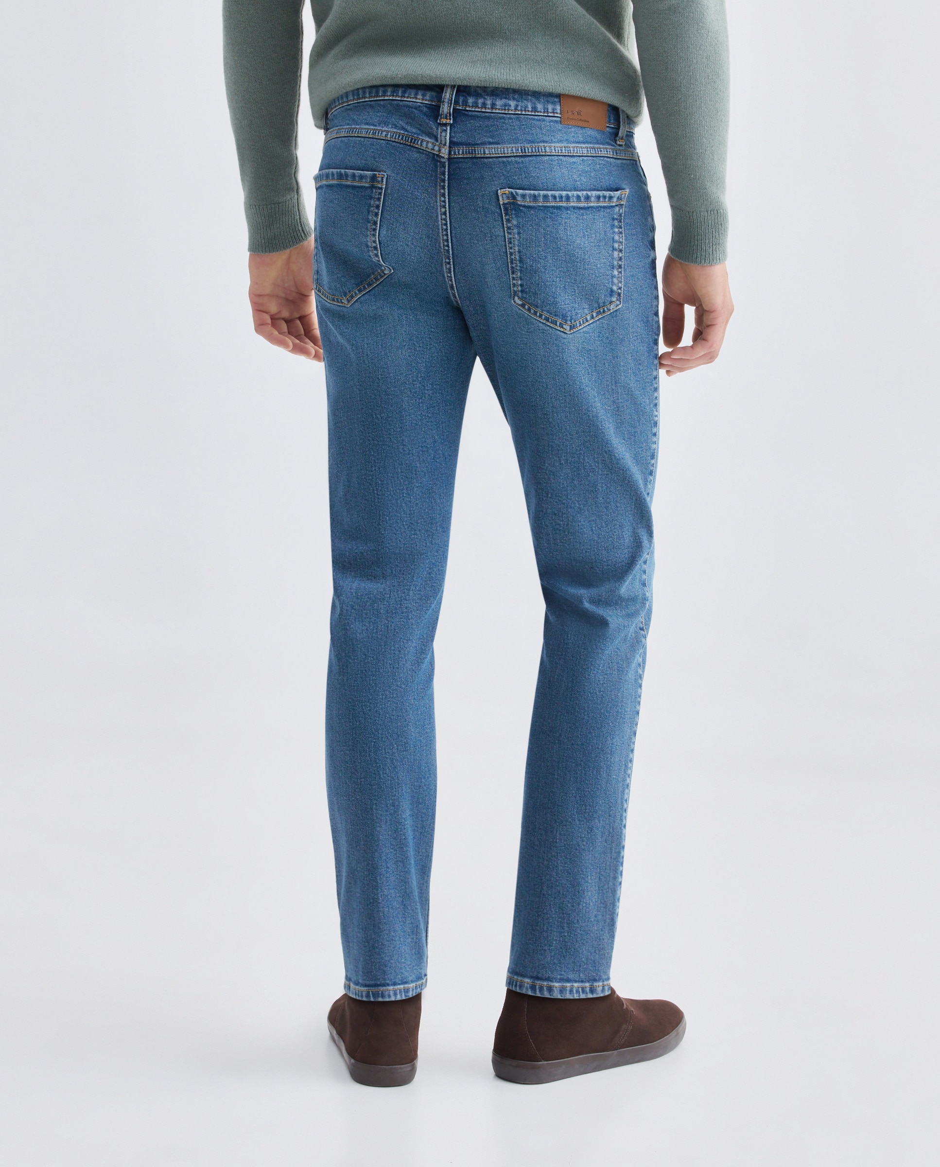 Pantalón vaquero hombre slim fit Azul pálido-3