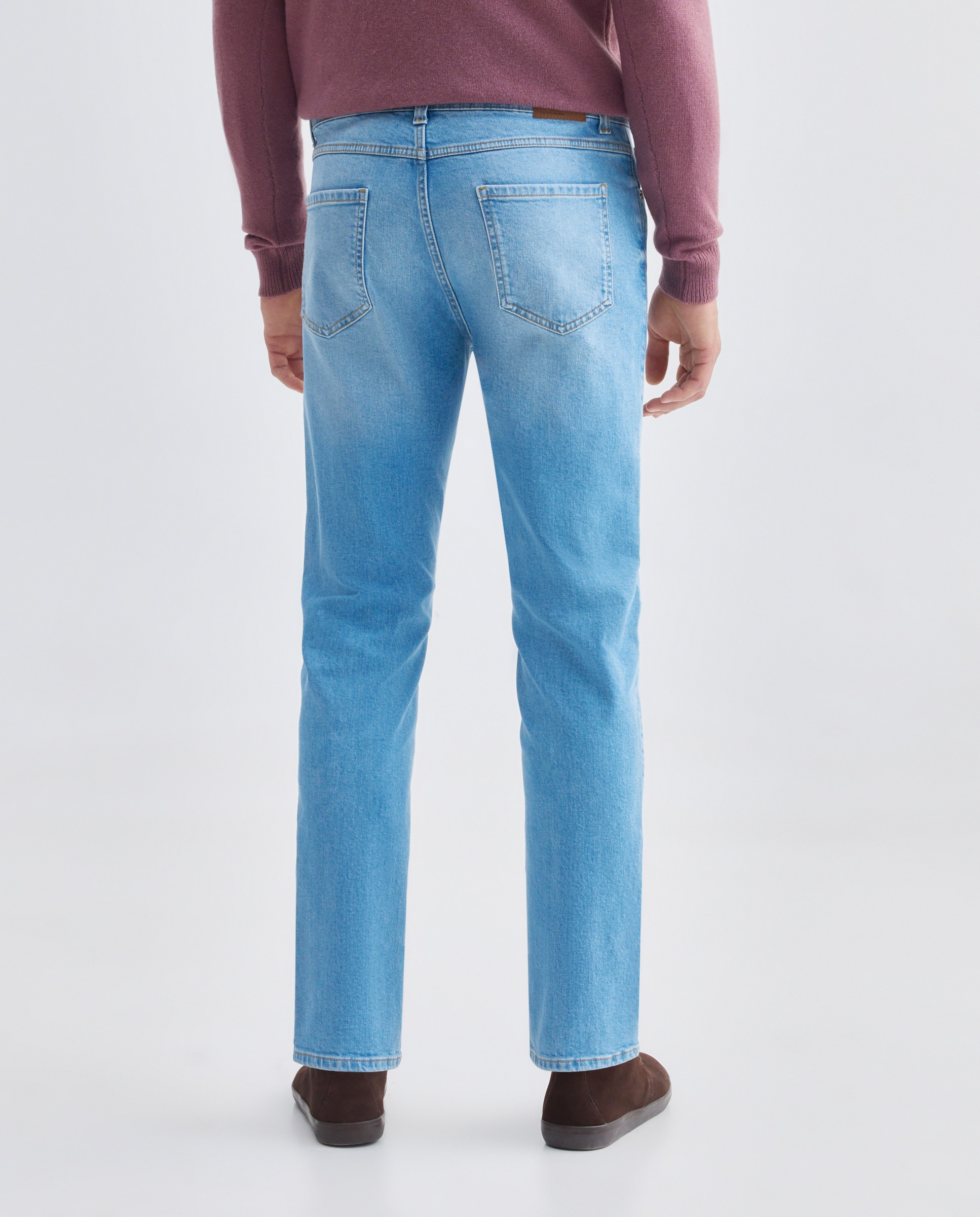 Pantalón vaquero hombre slim fit 490 Petróleo-3