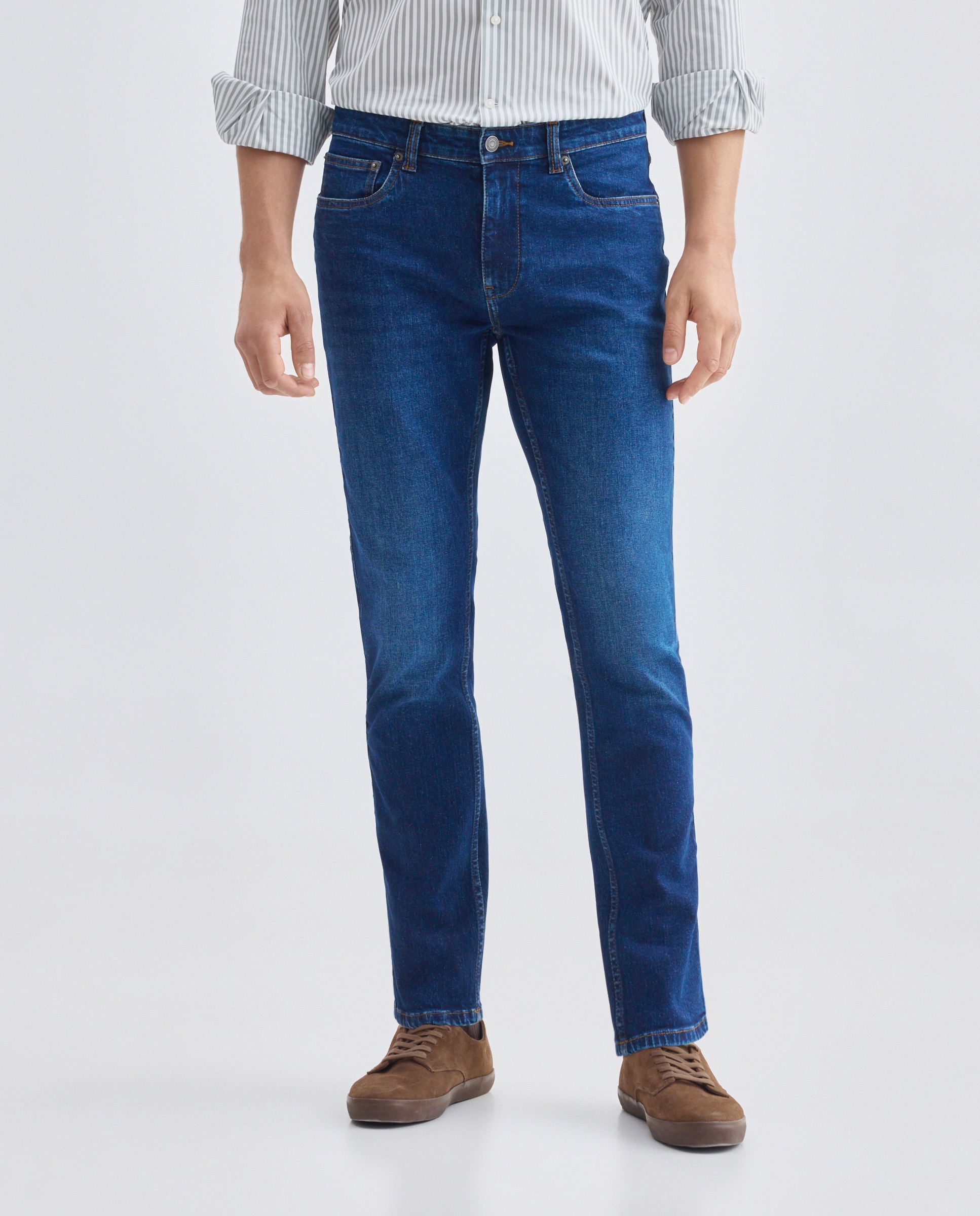 Pantalón vaquero hombre slim fit Azul oscuro-2