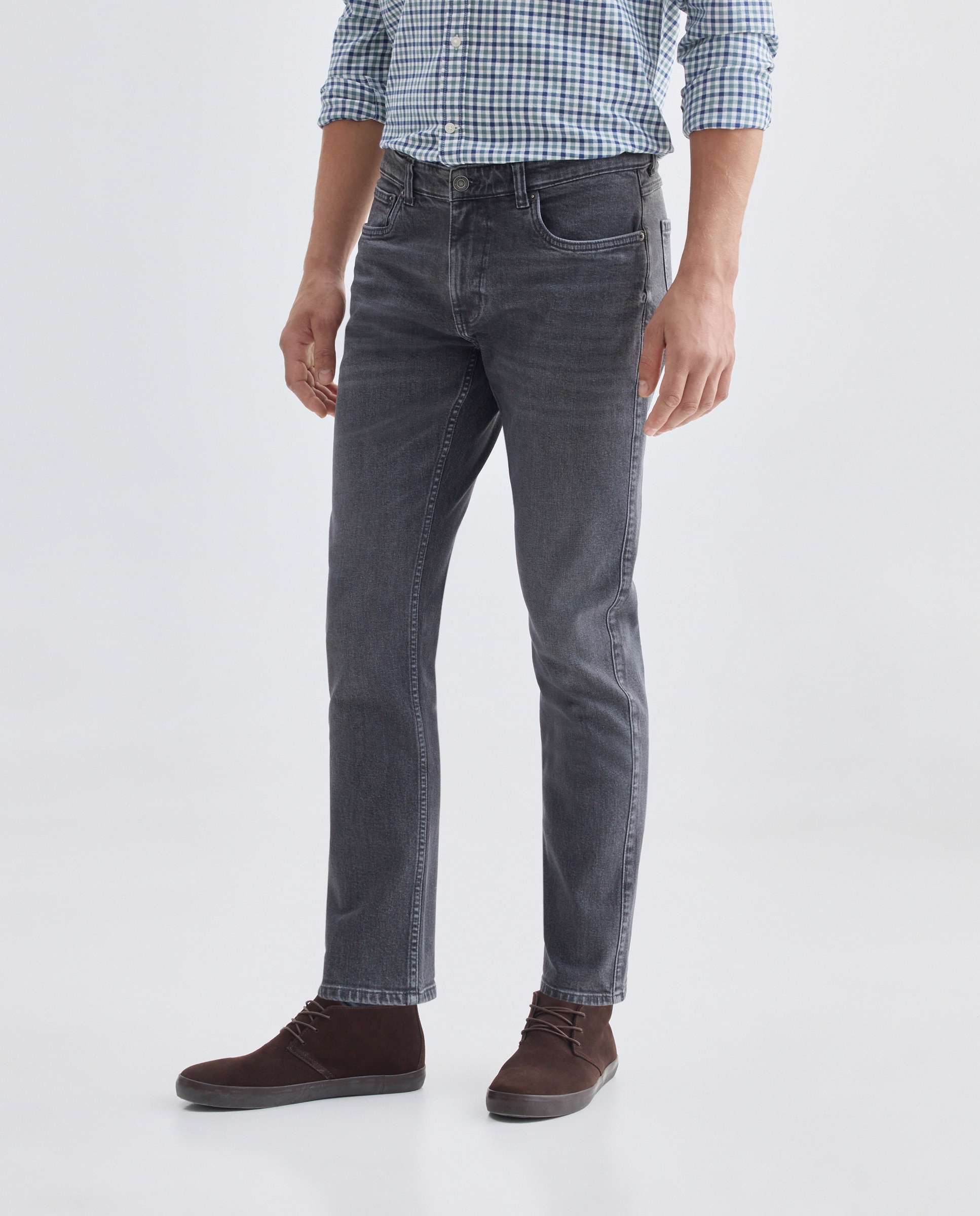Pantalón vaquero hombre slim fit Gris-2