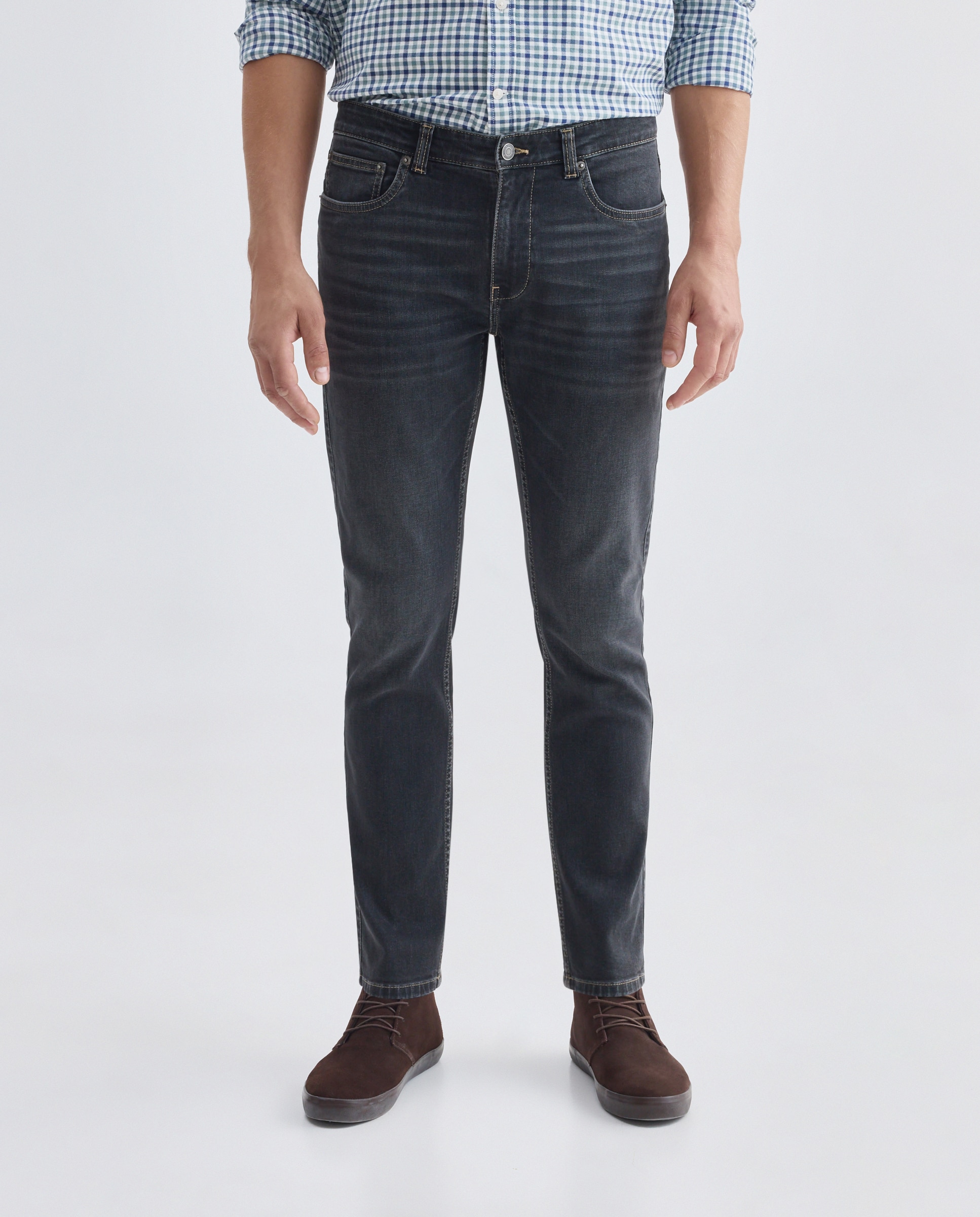 Pantalón vaquero hombre slim fit Negro-2