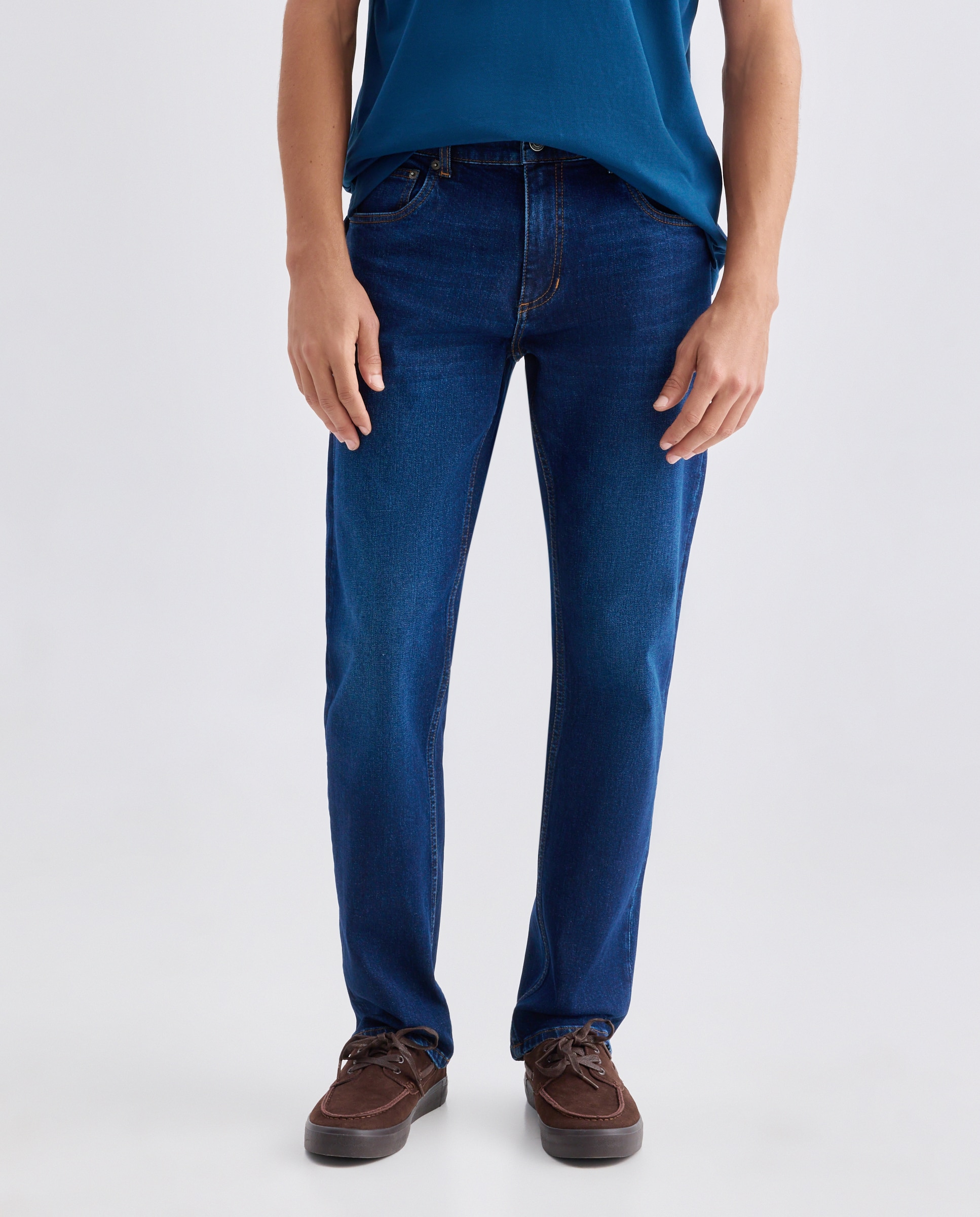 Pantalón vaquero hombre regular fit Azul oscuro-2