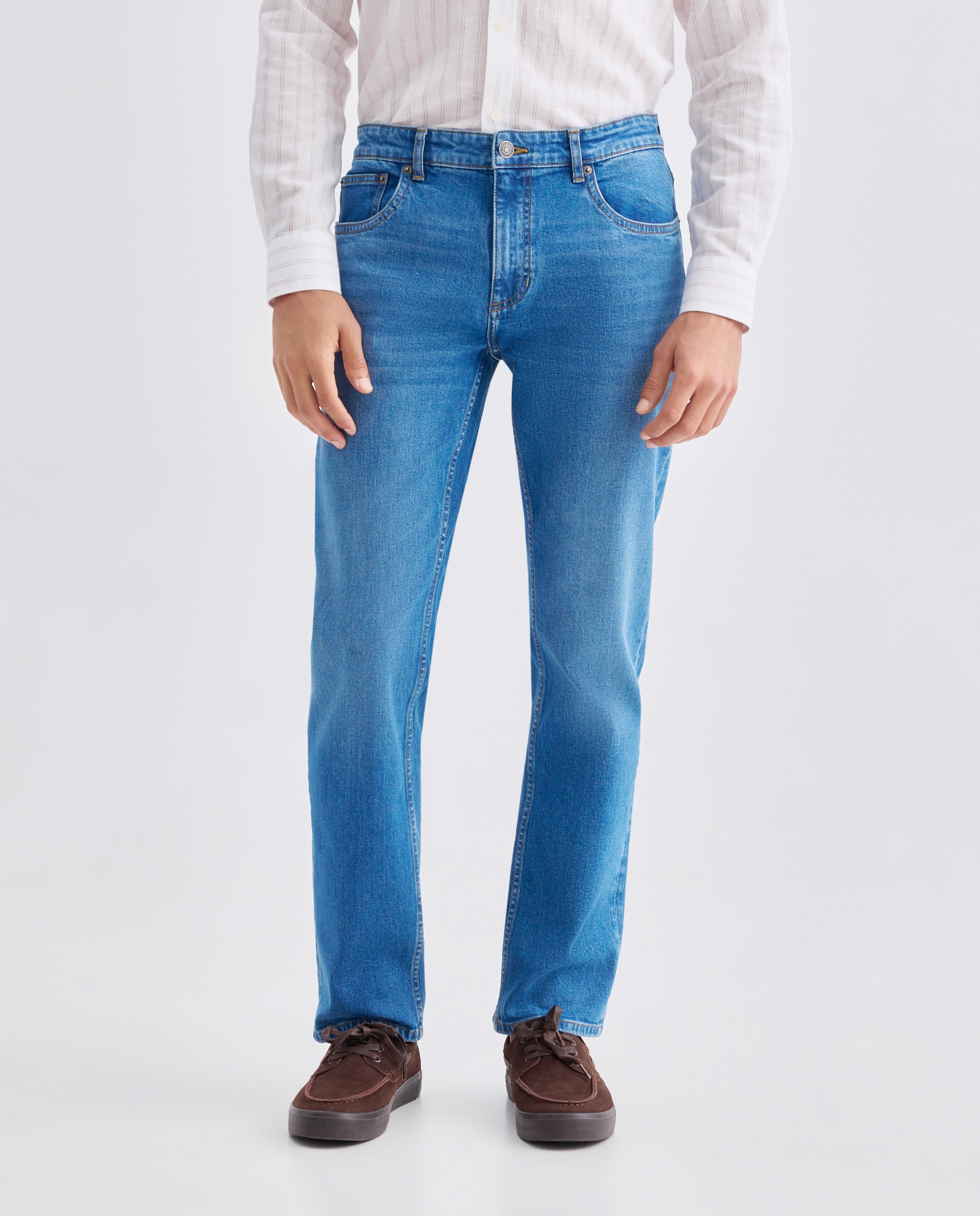 Pantalón vaquero hombre regular fit Azul pálido-2