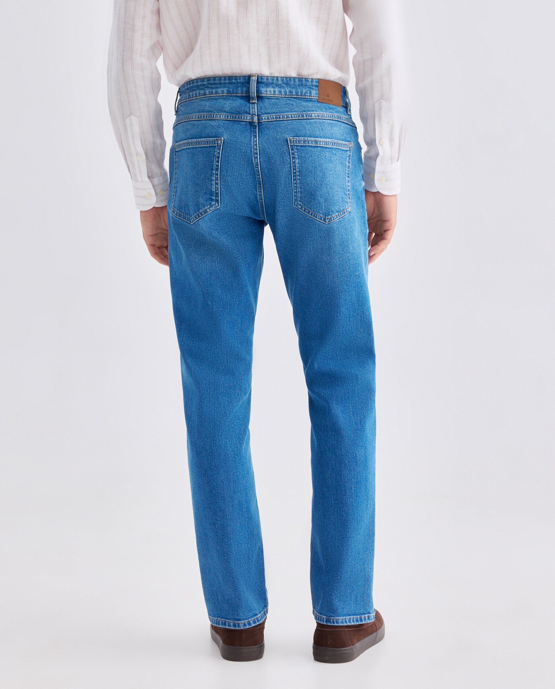 Pantalón vaquero hombre regular fit Azul pálido-3