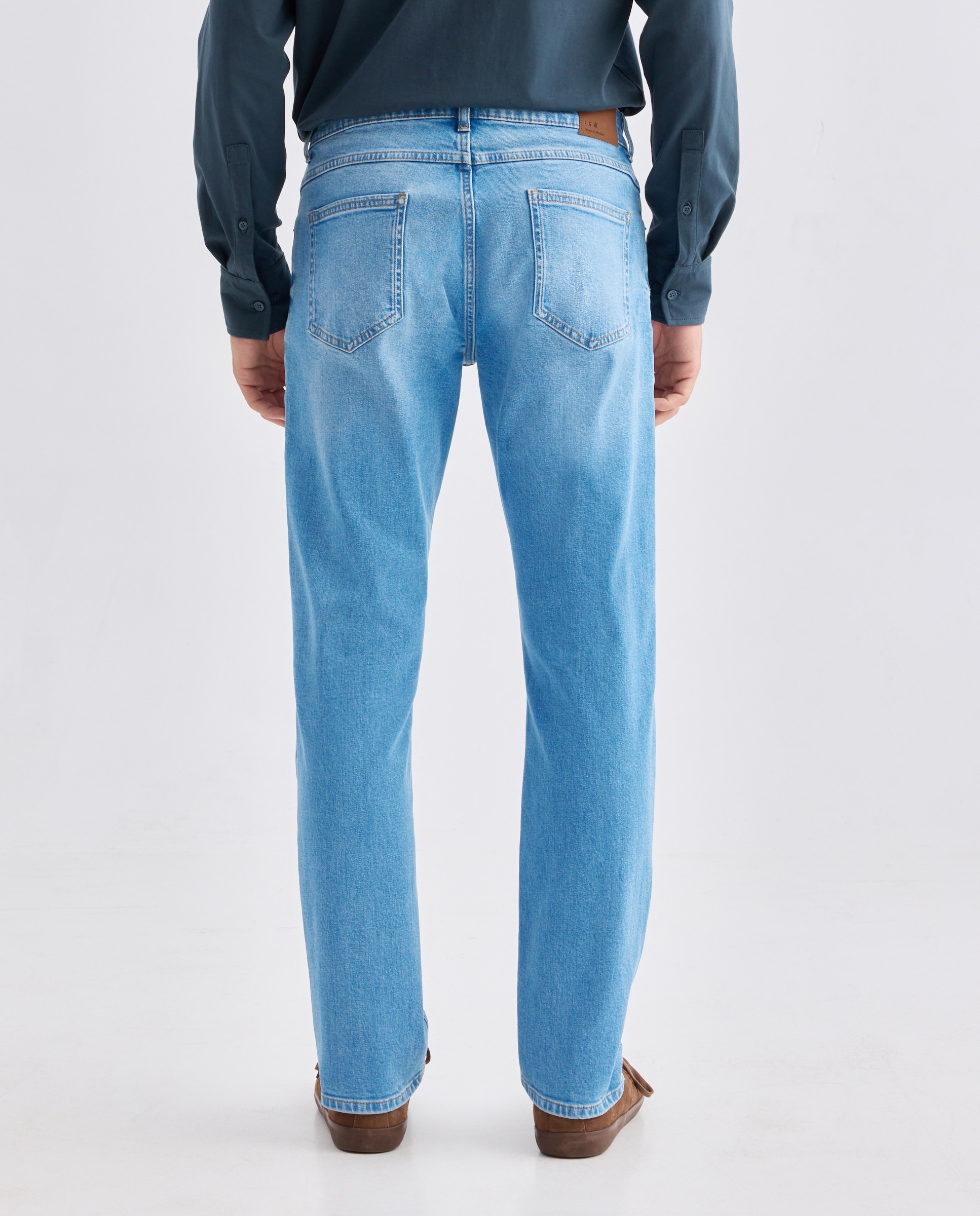 Pantalón vaquero hombre regular fit 490 Petróleo-3