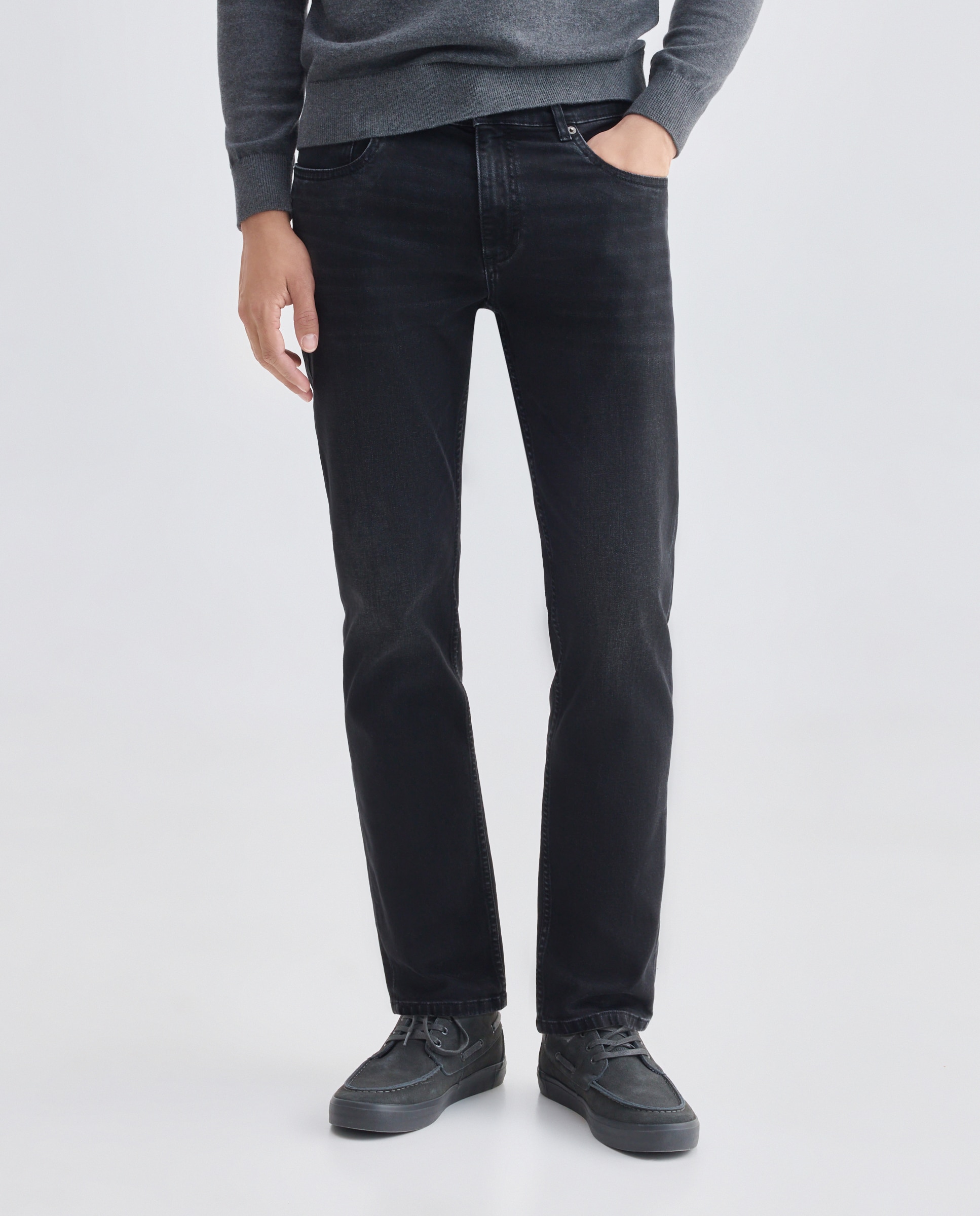 Pantalón vaquero hombre regular fit Negro-2