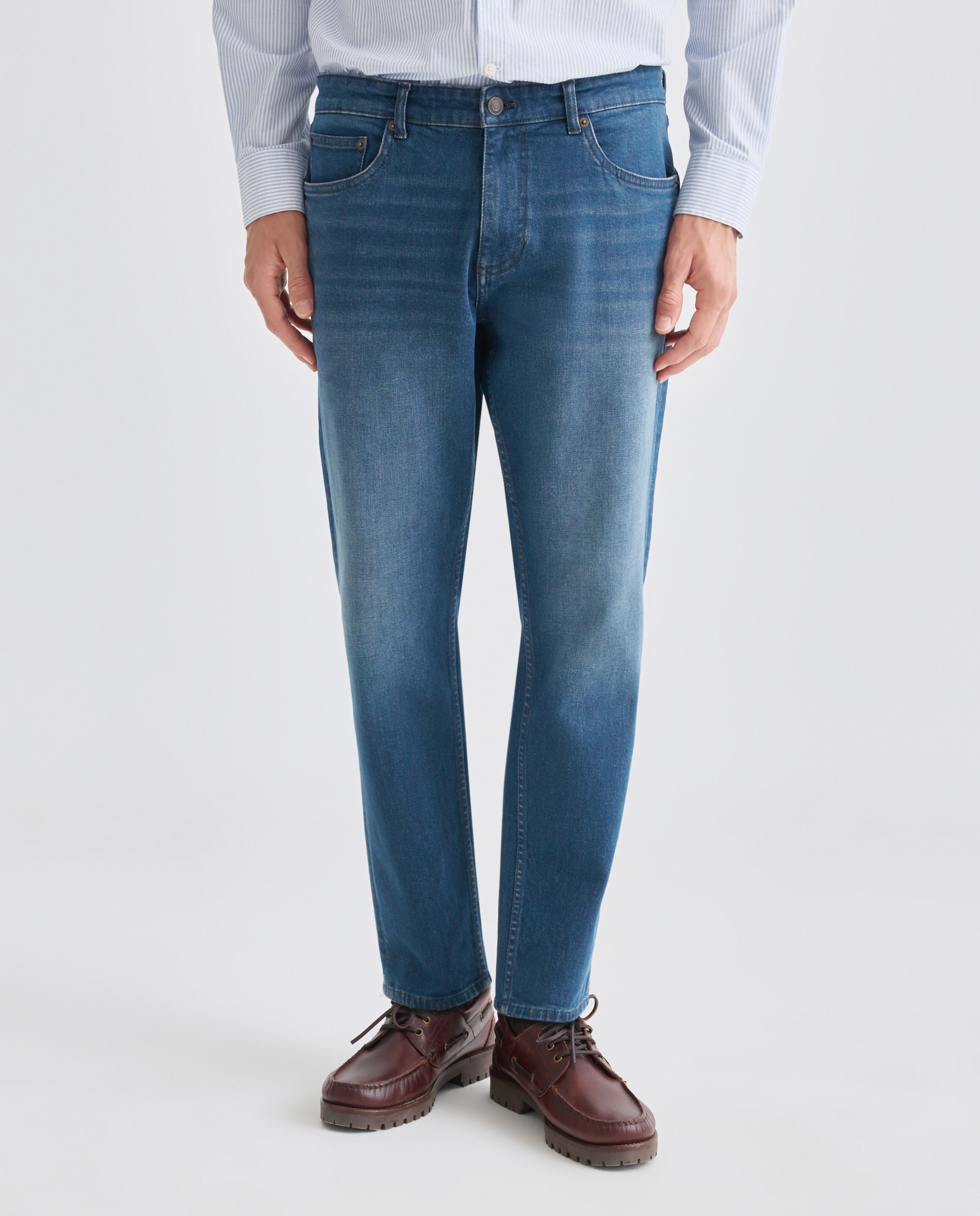 Pantalón vaquero hombre tapered fit Cerúleo-2