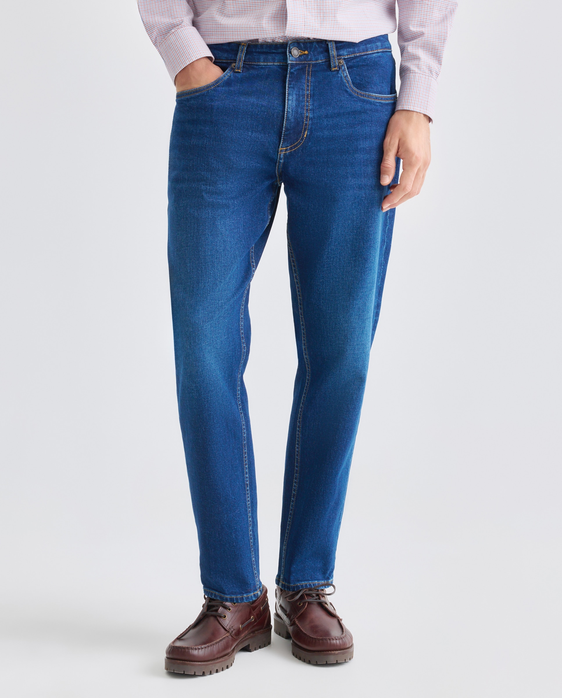 Pantalón vaquero hombre tapered fit Azul pálido-2