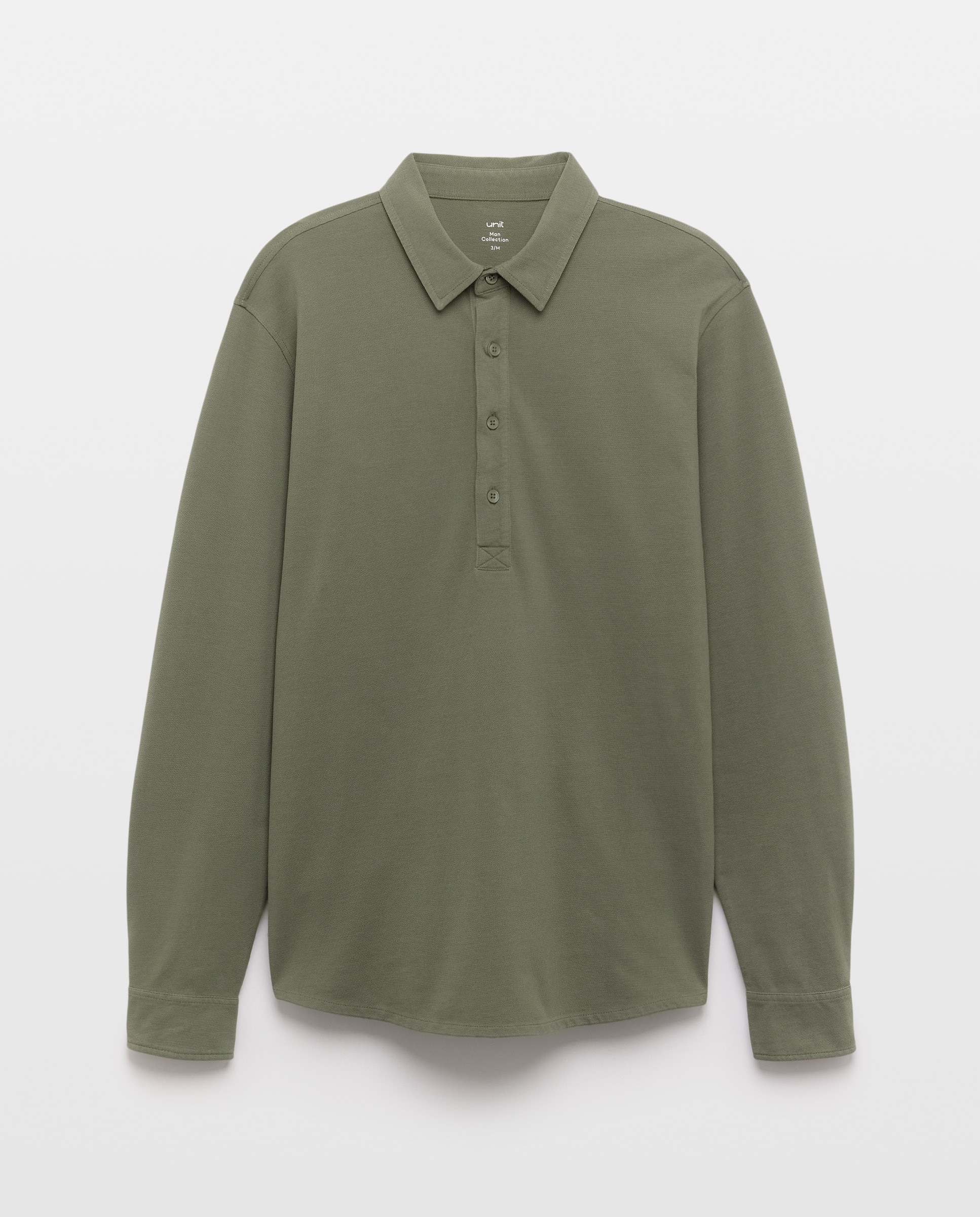 Polo de hombre pique polera liso 520 Kaki-4