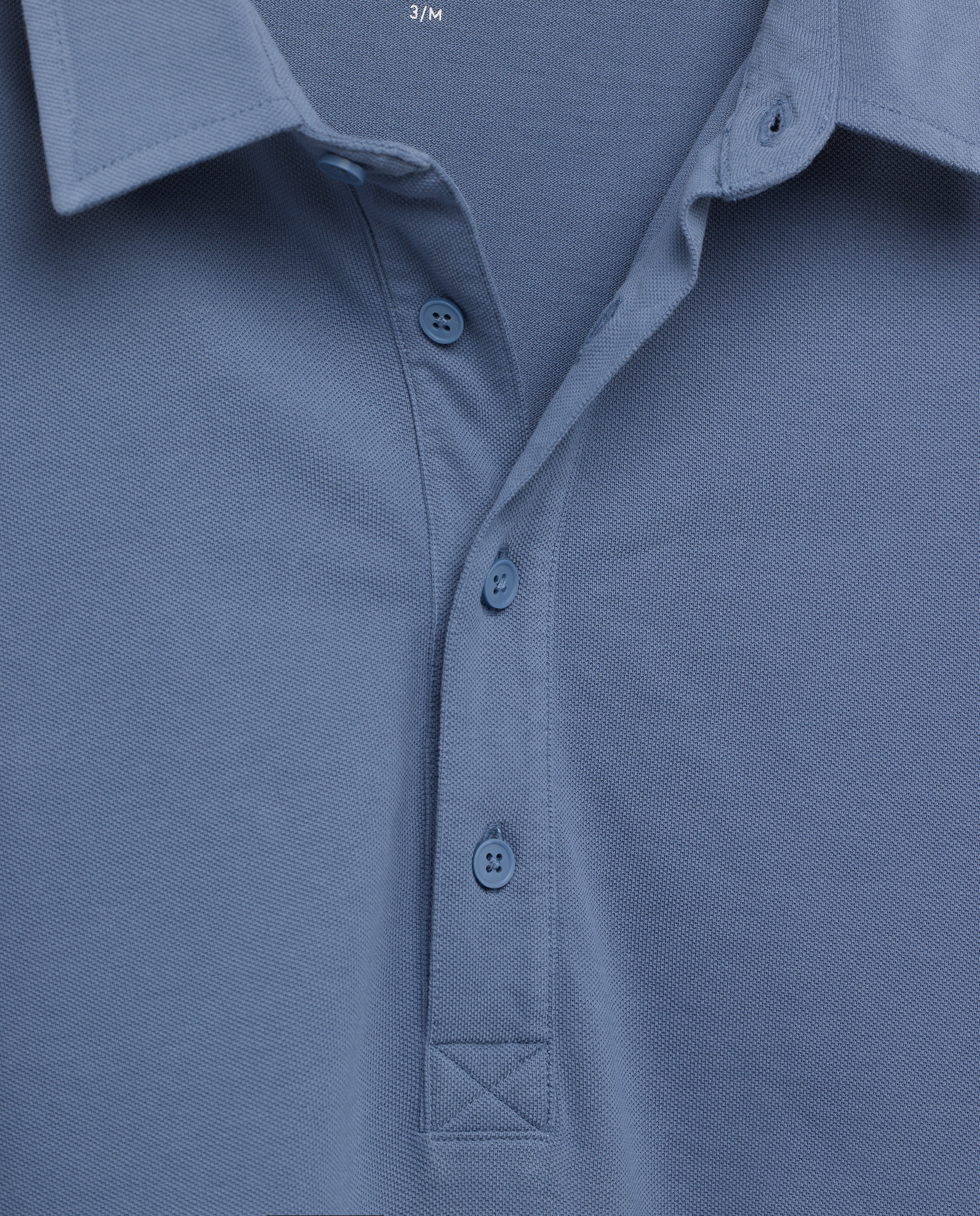 Polo de hombre pique polera liso 400 Azul-5