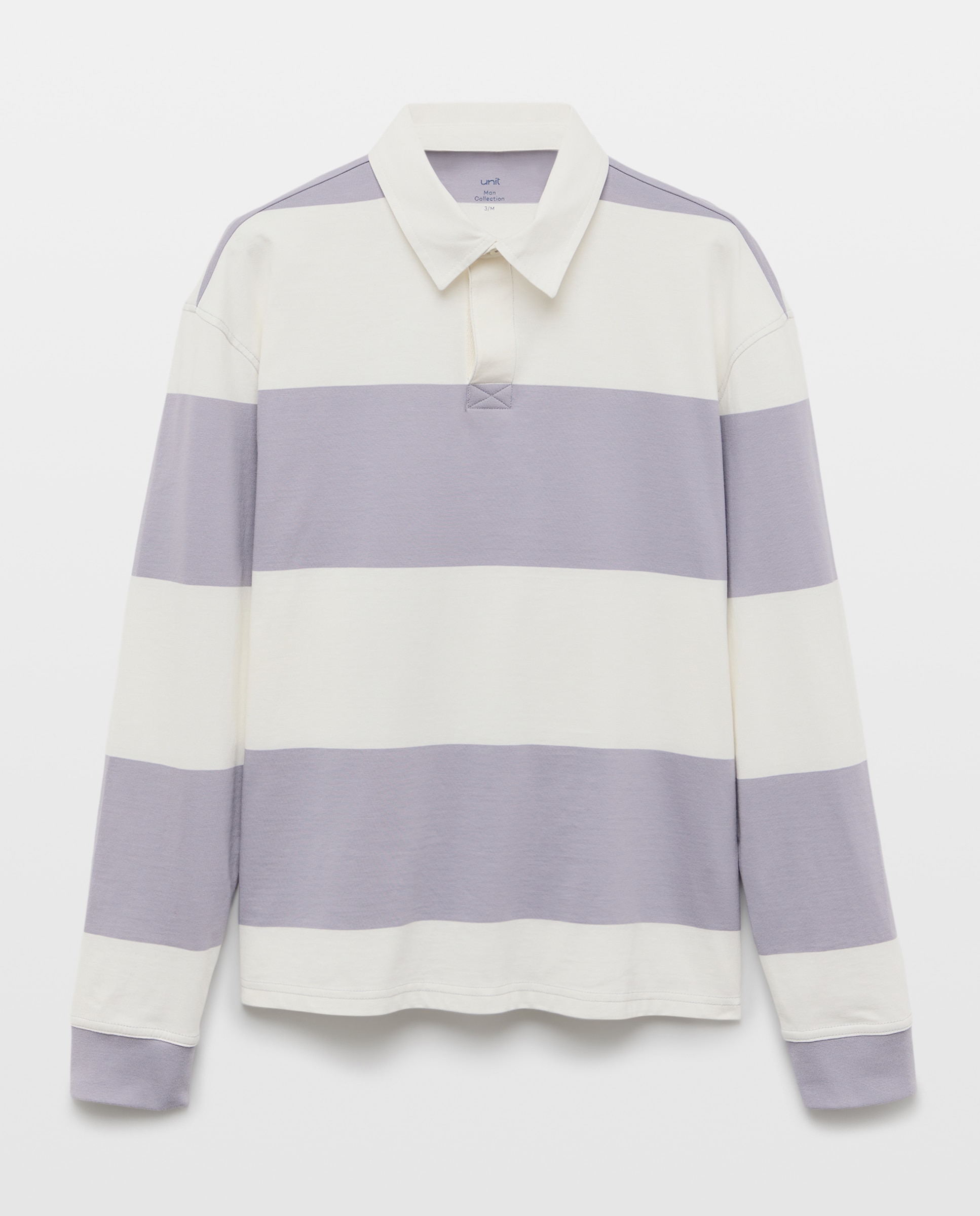 Polo de hombre rugby rayas anchas 284 Lila-4