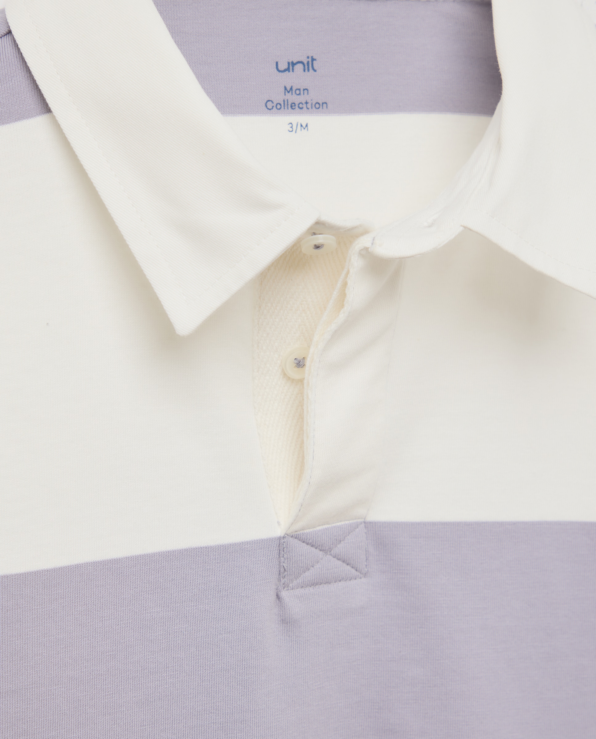 Polo de hombre rugby rayas anchas 284 Lila-5
