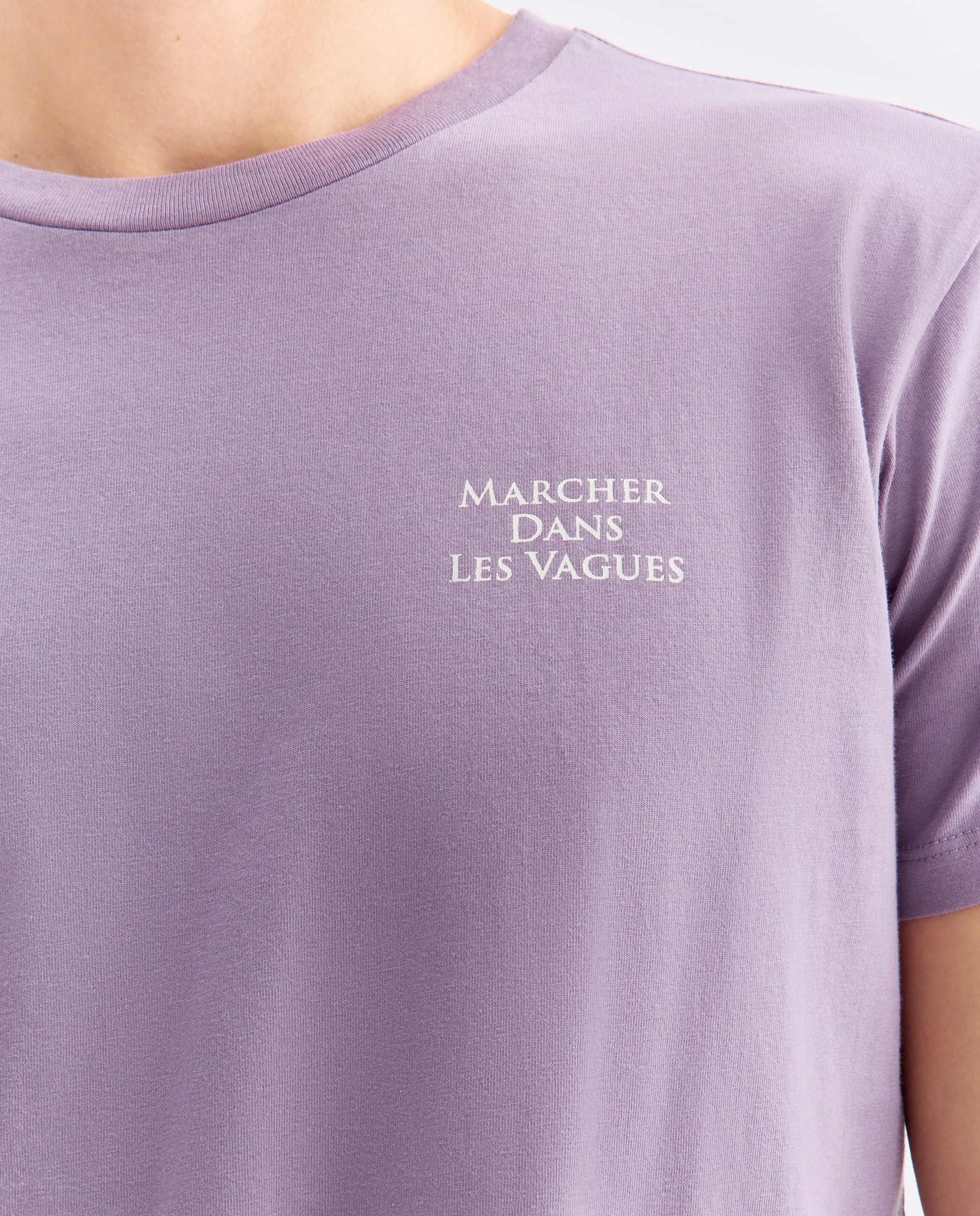 Camiseta de hombre manga corta MARCHER DANS LES VAGUES Purpura-4