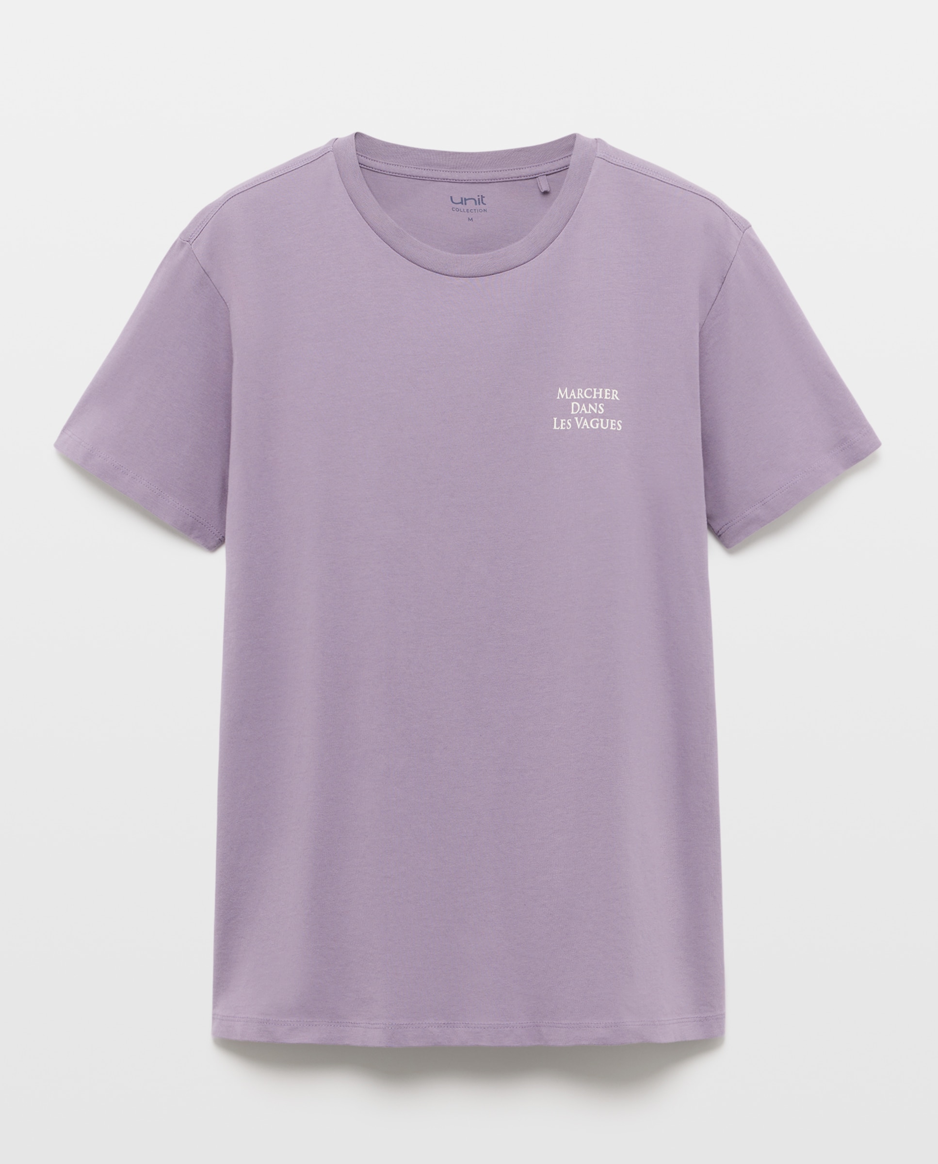 Camiseta de hombre manga corta MARCHER DANS LES VAGUES Purpura-5