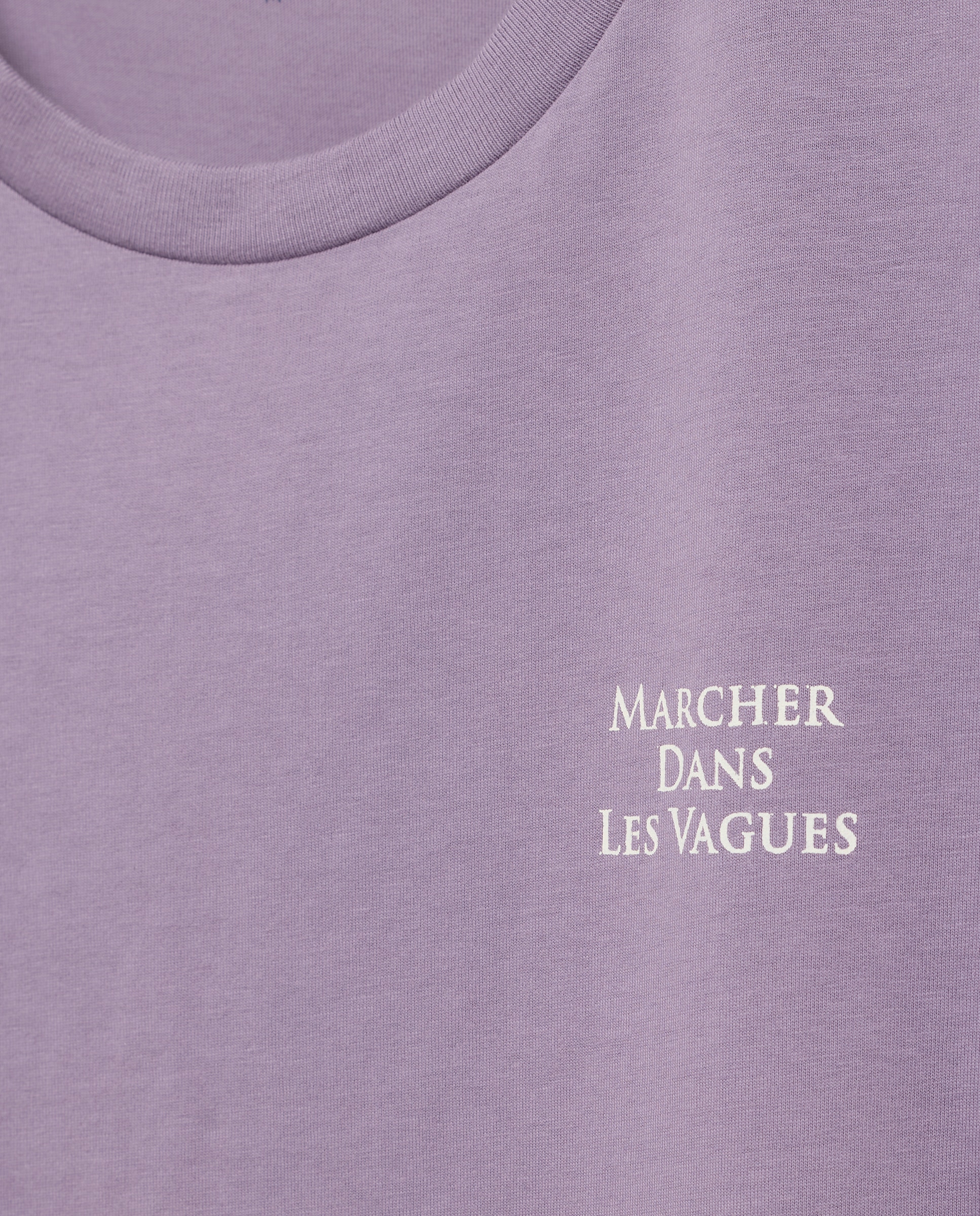 Camiseta de hombre manga corta MARCHER DANS LES VAGUES Purpura-6