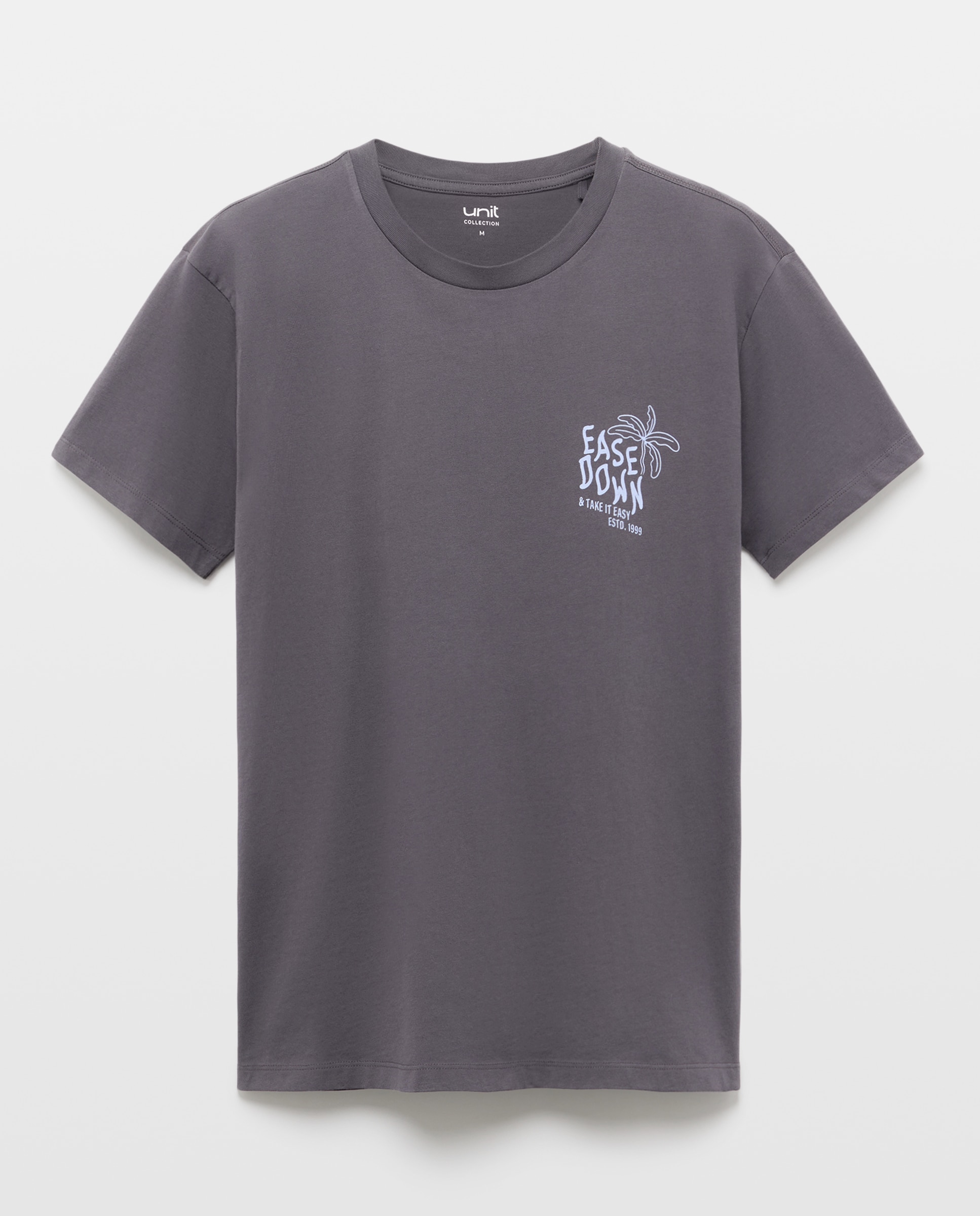 Camiseta de hombre manga corta EASE DOWN 830 Antracita-4
