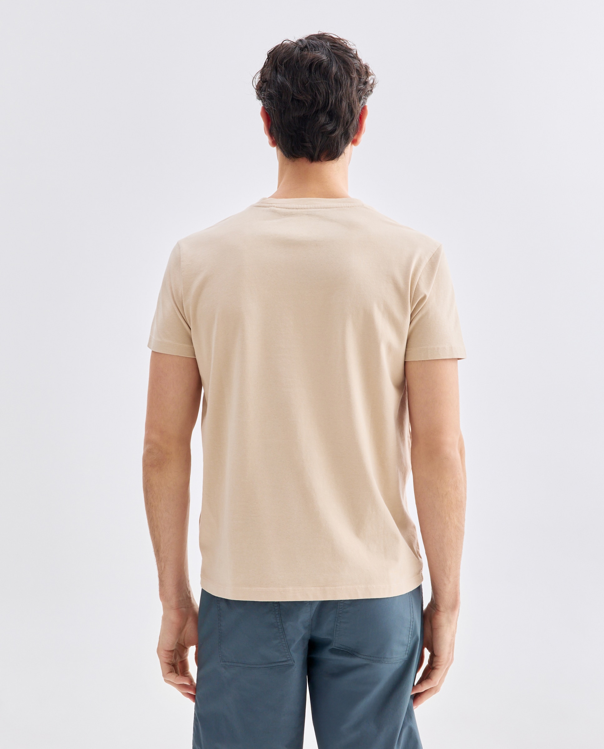 Camiseta de hombre manga corta ISLAND ESCAPE Beige-3