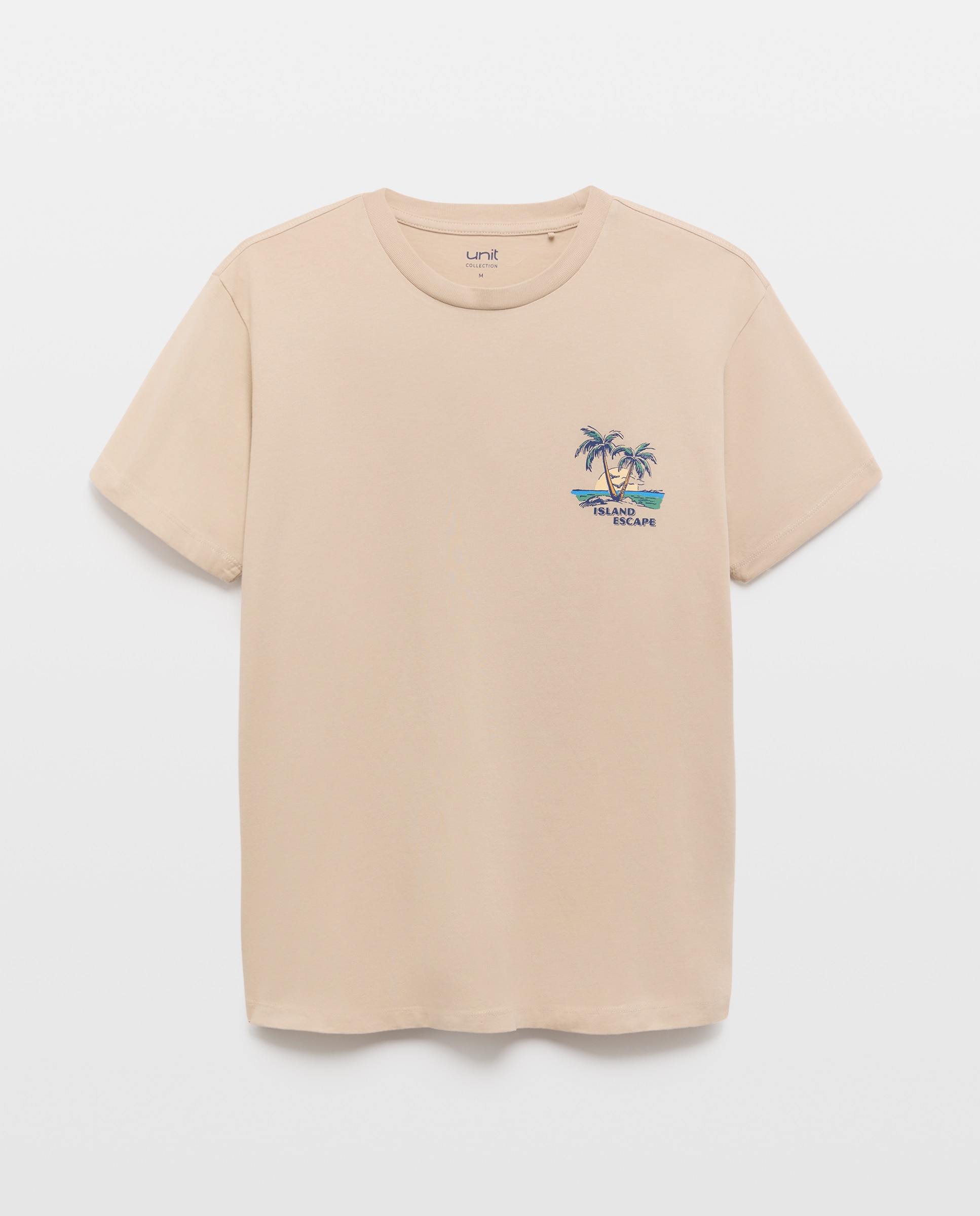 Camiseta de hombre manga corta ISLAND ESCAPE Beige-4
