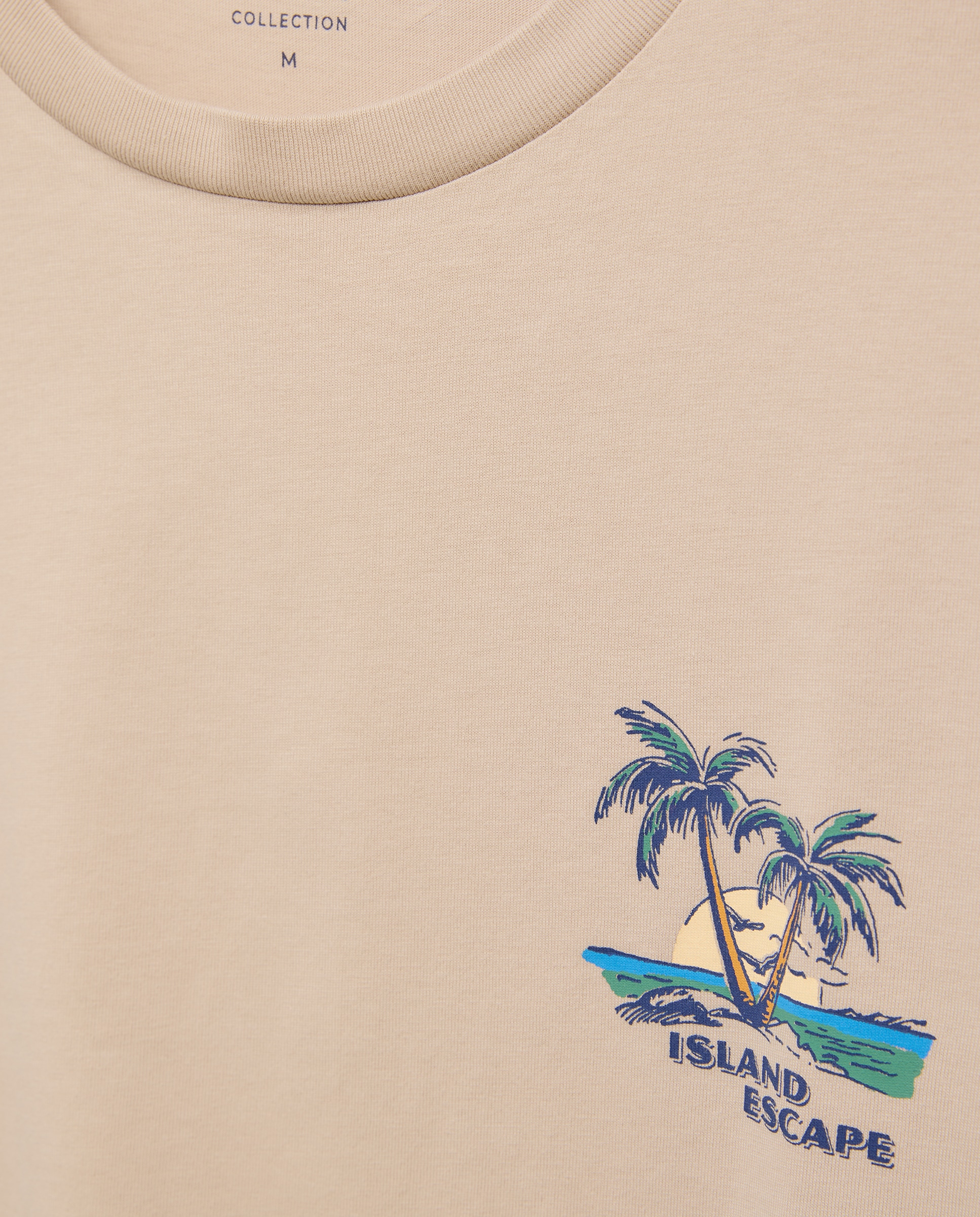 Camiseta de hombre manga corta ISLAND ESCAPE Beige-5
