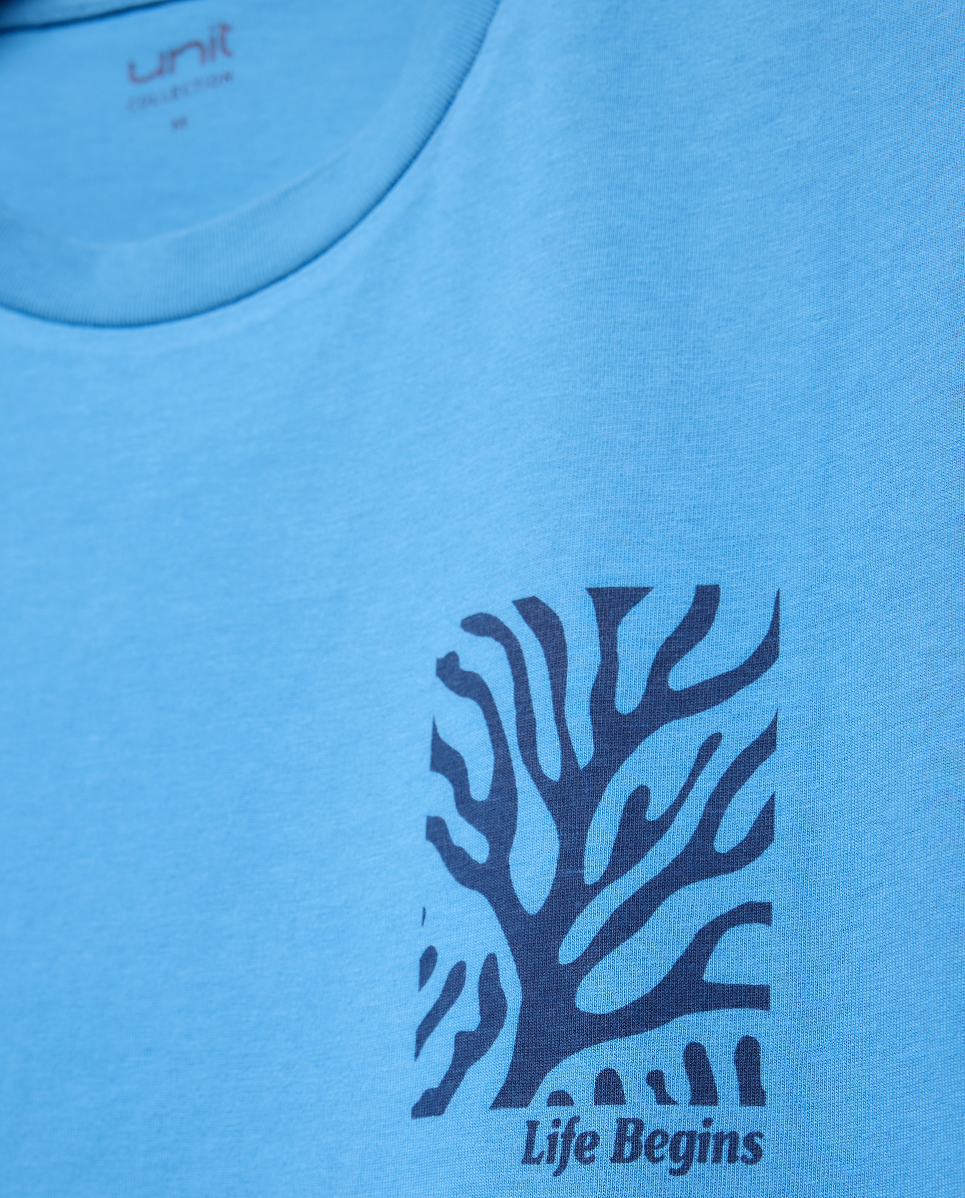 Camiseta de hombre manga corta Life Begins 400 Azul-5
