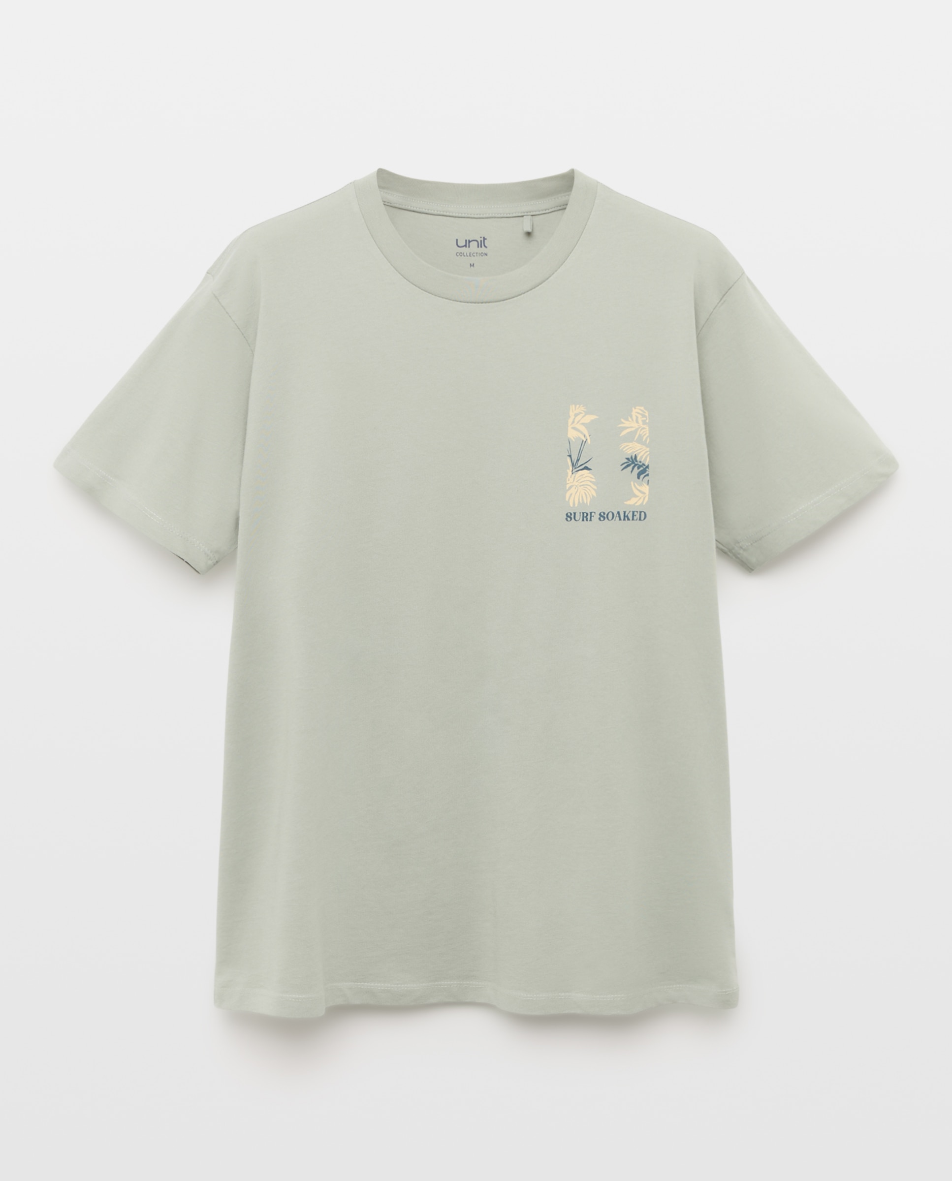 Camiseta de hombre manga corta SURF SOAKED 510 Verde claro-4
