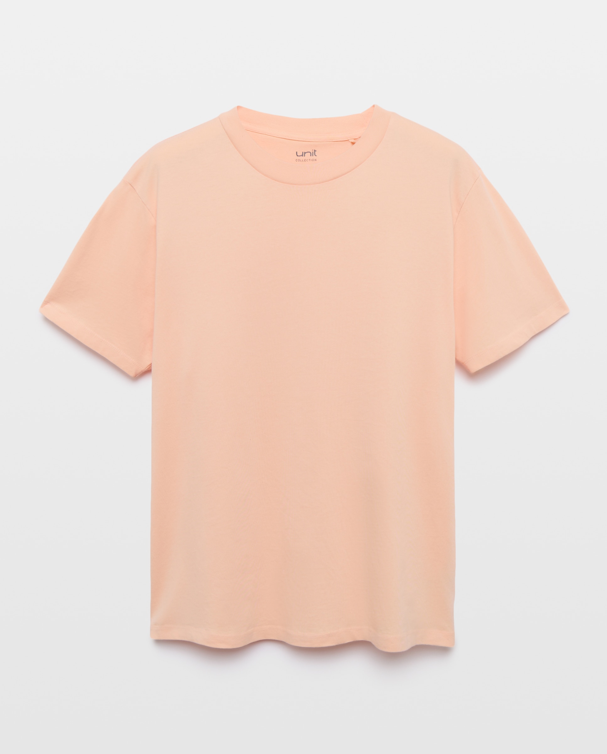 Camiseta de hombre manga corta cuello caja lisa 660 Naranja-4