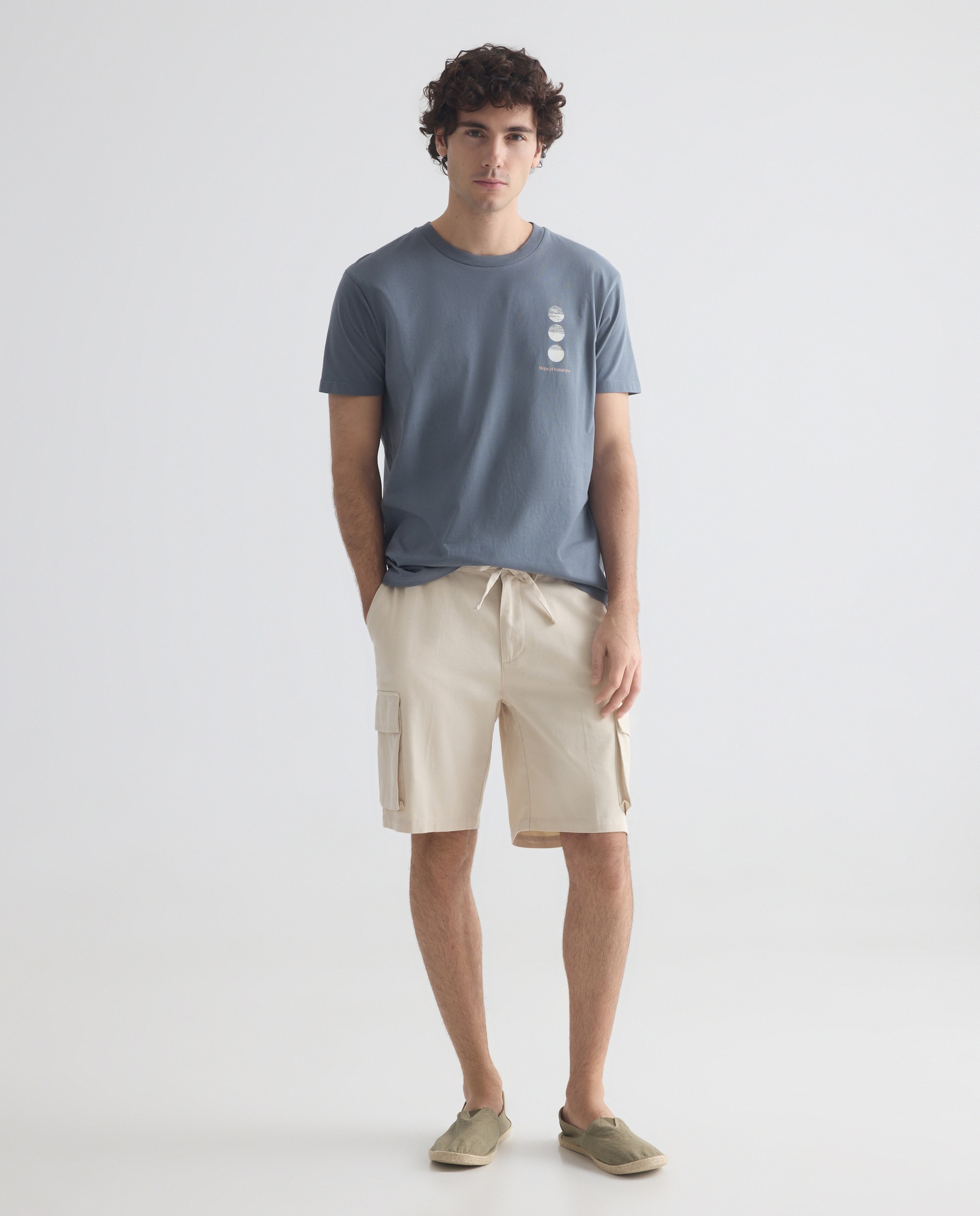 Camiseta de hombre manga corta Steps of Sunshine 400 Azul-2
