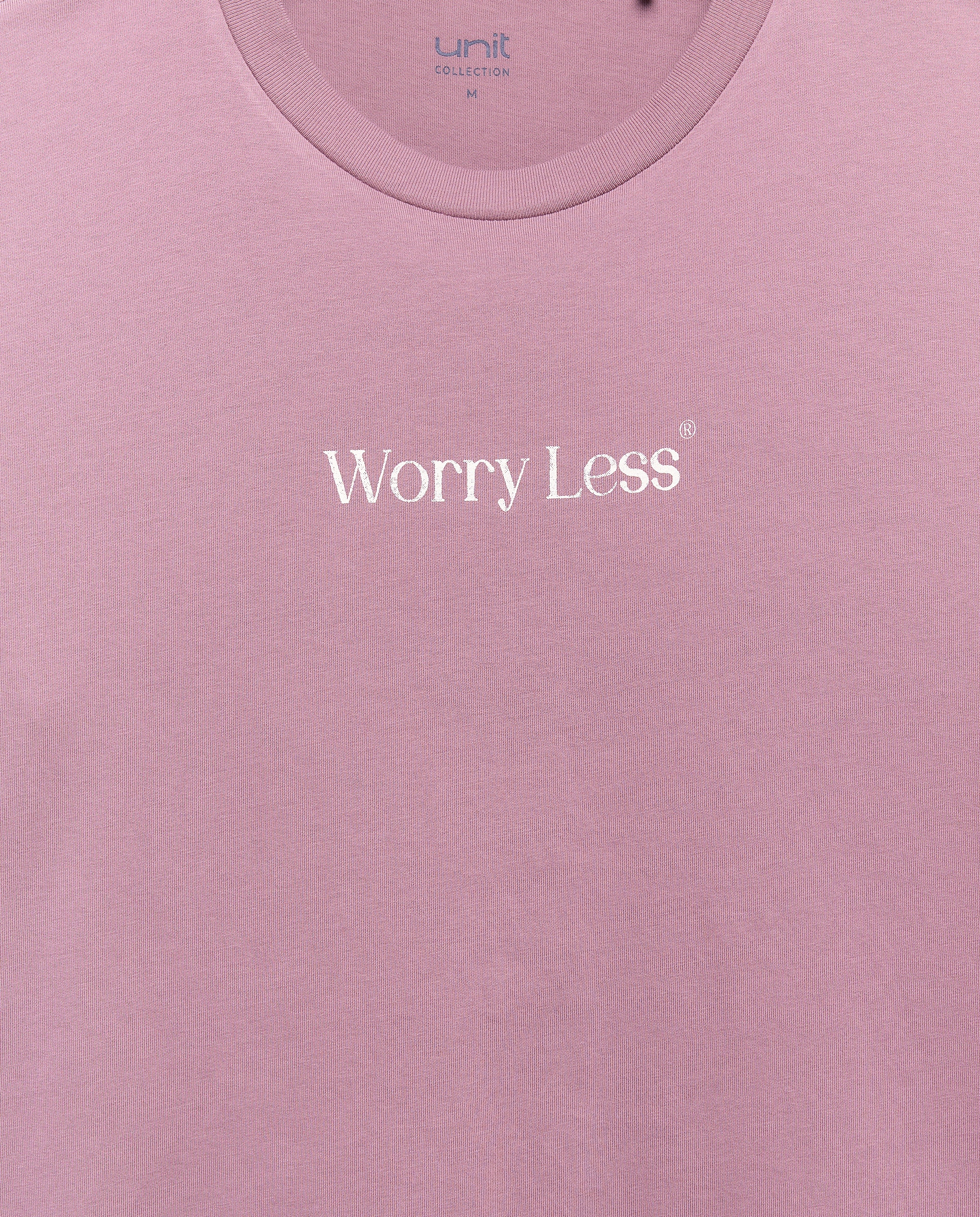 Camiseta de hombre manga corta Worry Less 282 Malva-5