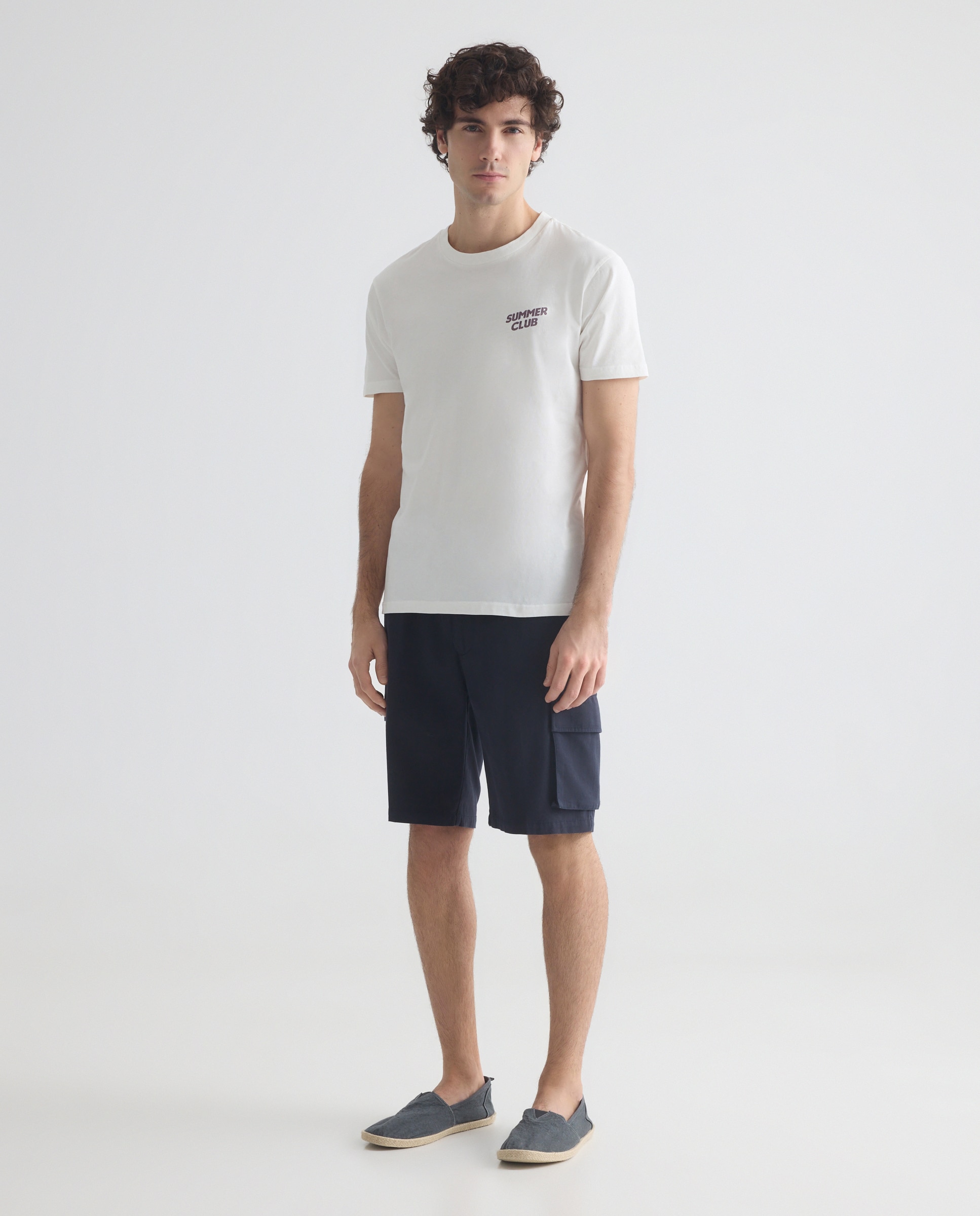 Camiseta de hombre manga corta Summer club Blanco-2