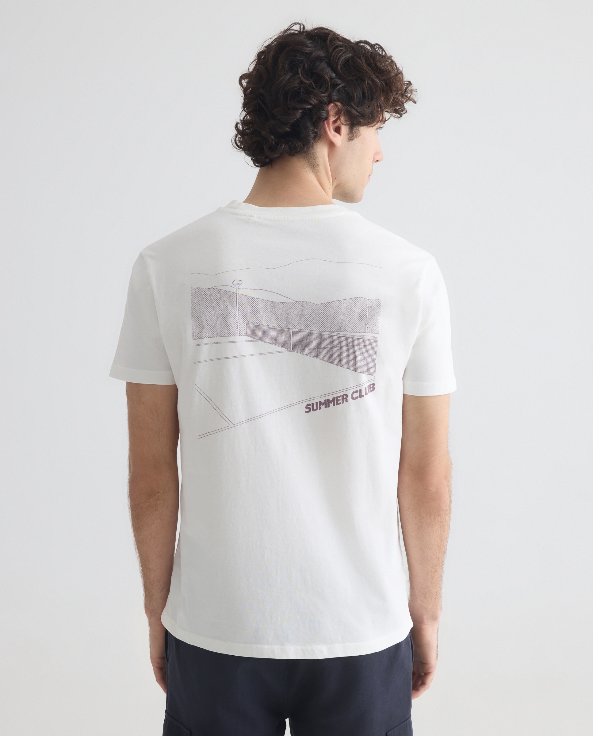 Camiseta de hombre manga corta Summer club Blanco-3