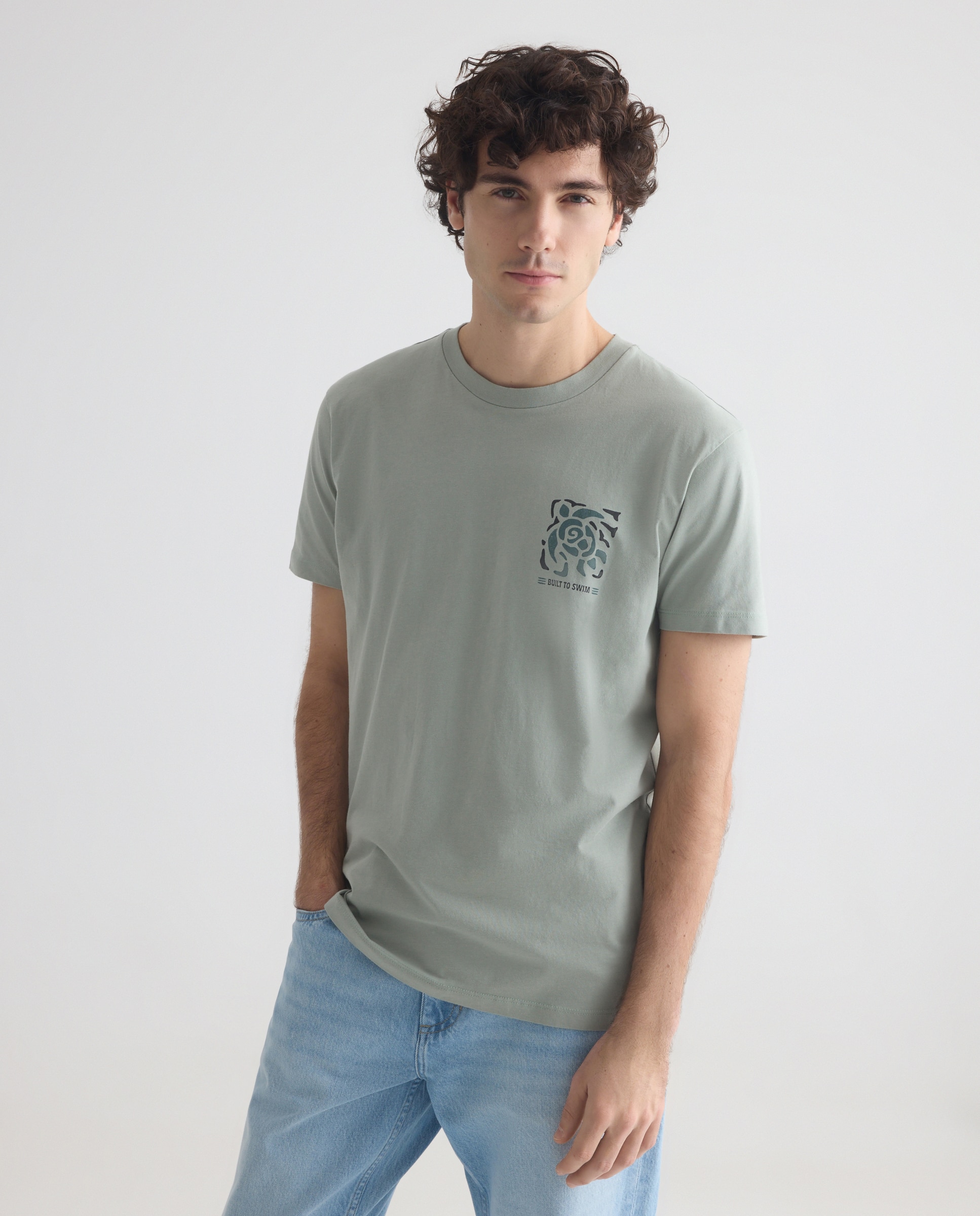 Imagen 0 de Camiseta de hombre manga corta Built to swim